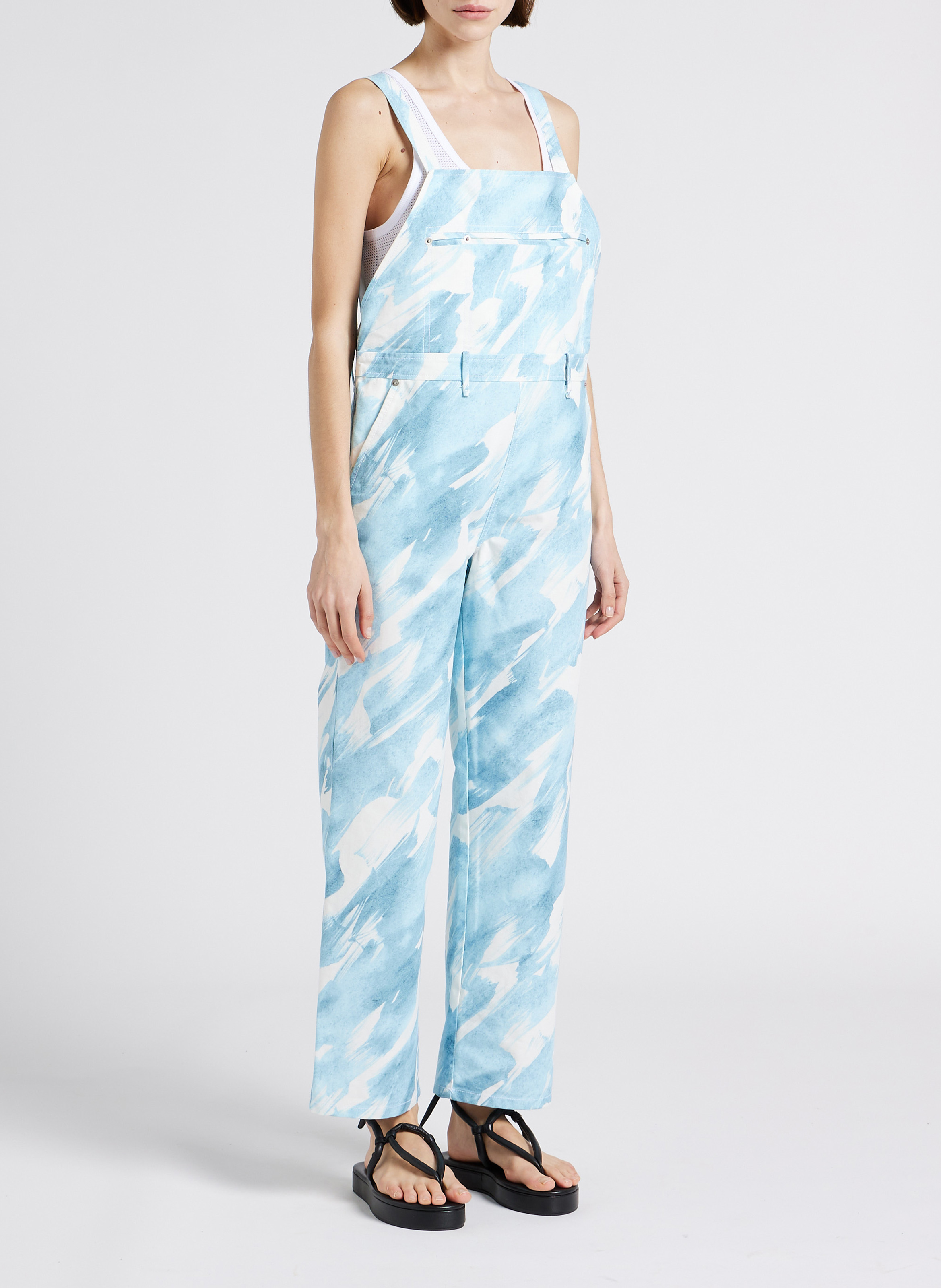 Leren sandalen met sleehak V DE VINSTER Zwart