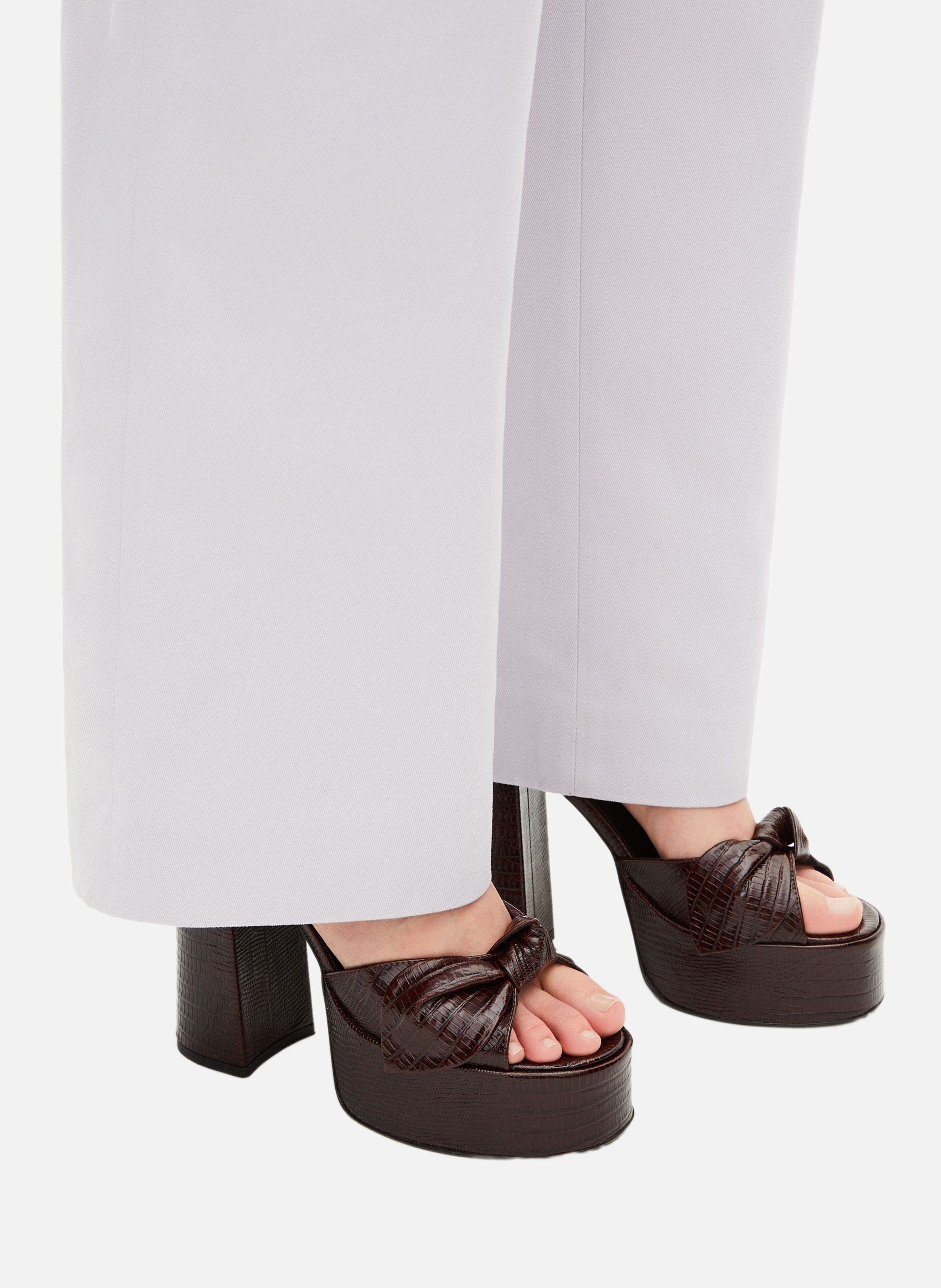 Alice heeled leather sandals Brown