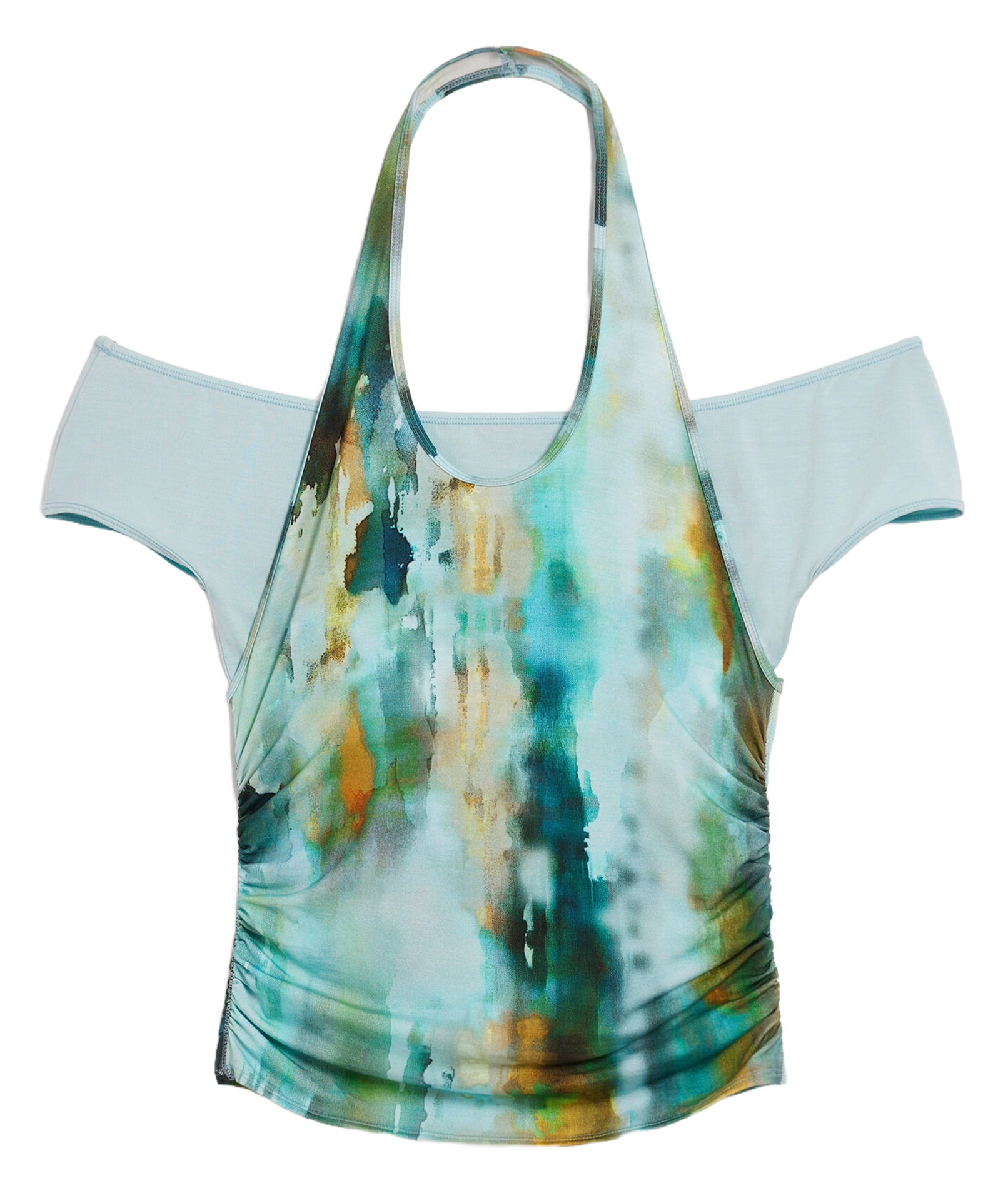 Top manches courtes superposé à motifs DESIGUAL Jaune