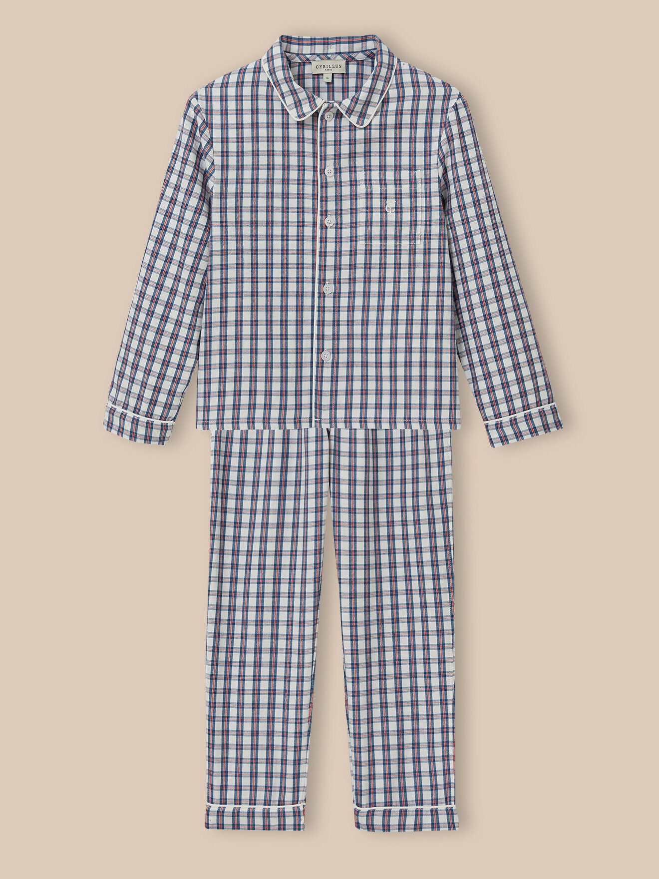 Classic checkered pajamas CYRILLUS Blue