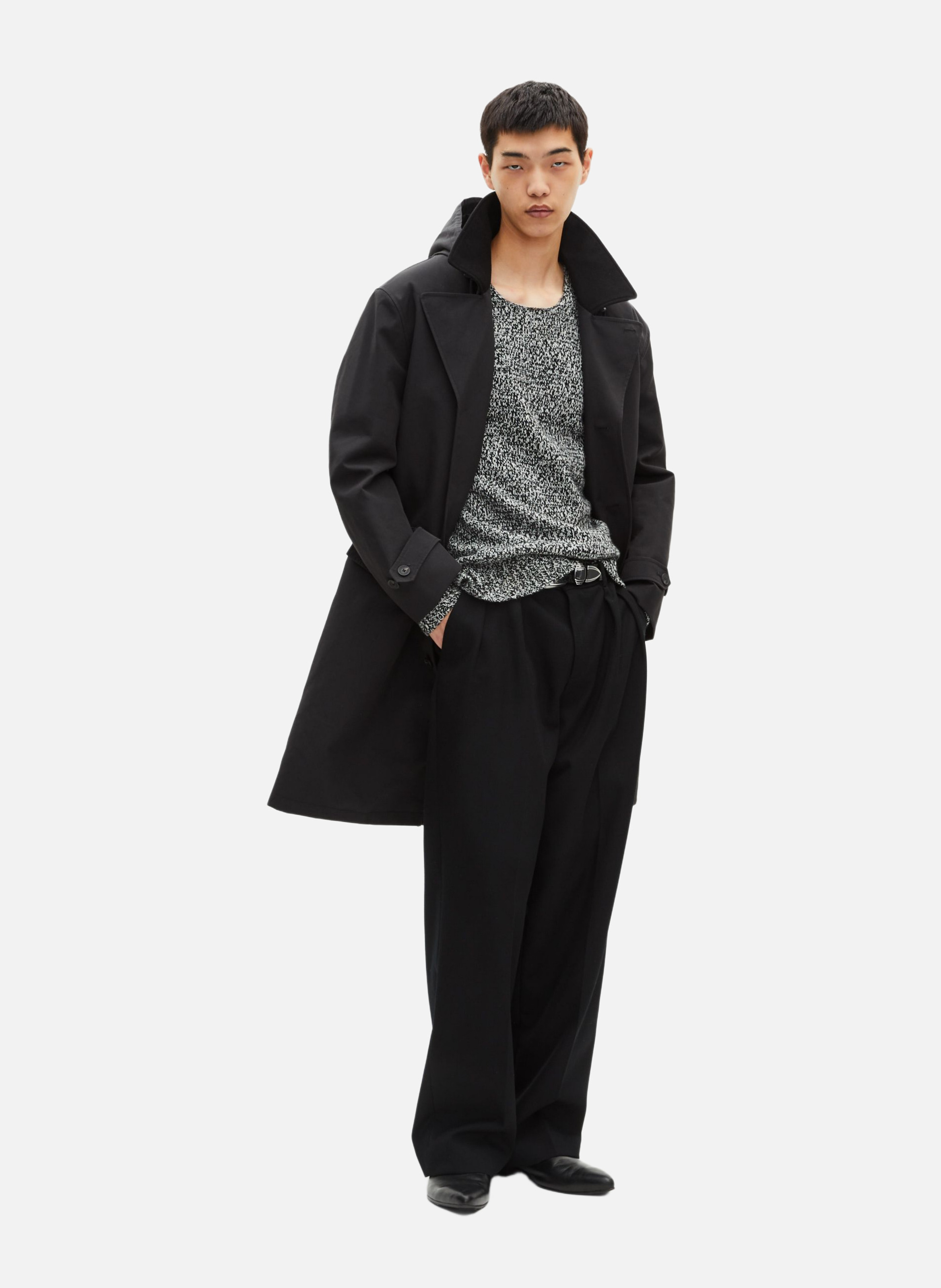 Hooded parka trench coat THE KOOPLES Black