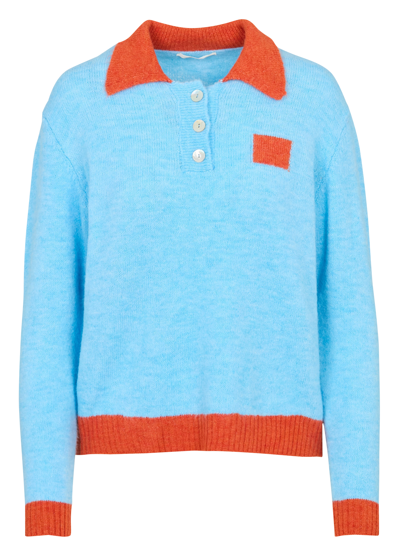 Pull droit col classique  DR BLOOM Bleu