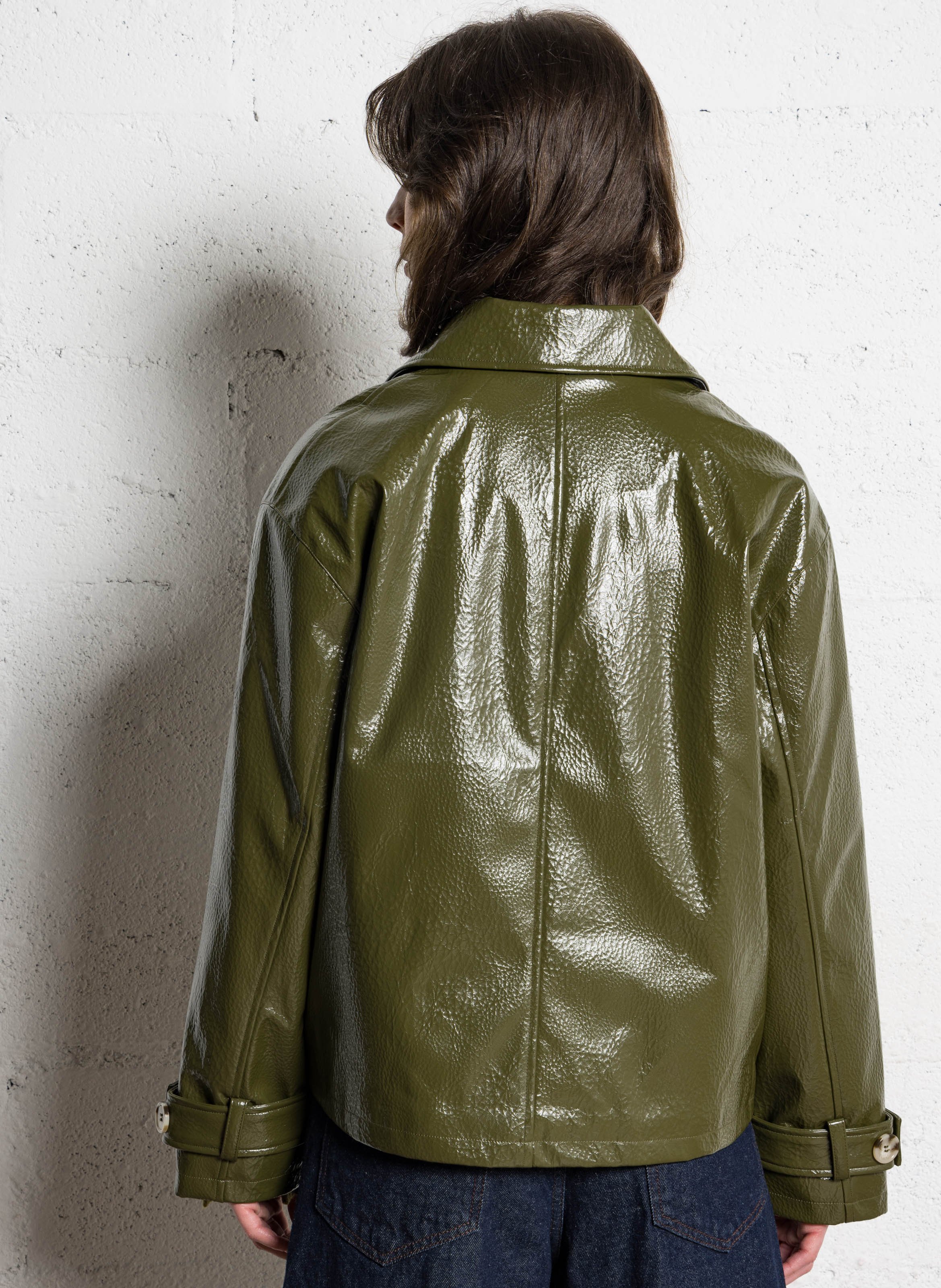 Jack met klassieke kraag LEON & HARPER Groen