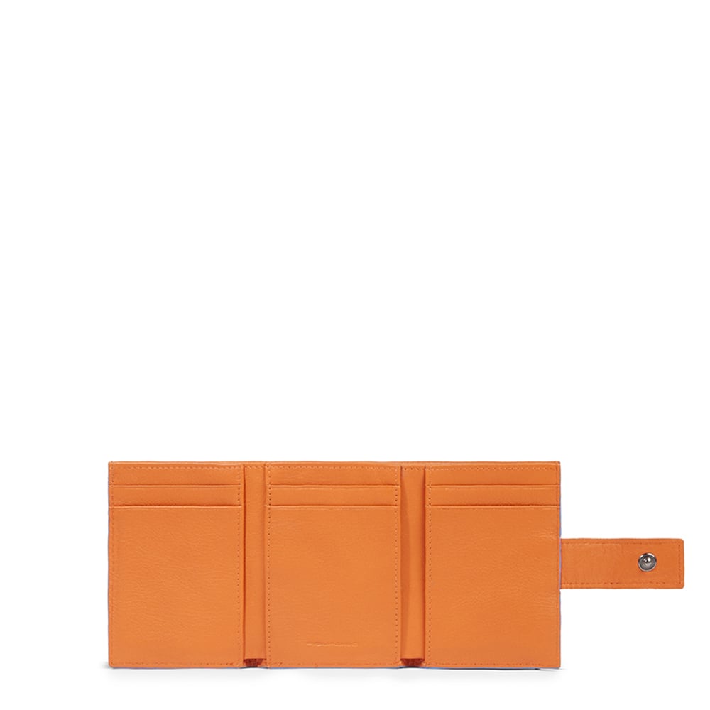 Men's pocket wallet with back coin pocket, credit card holder, and RFID protection PIQUADRO