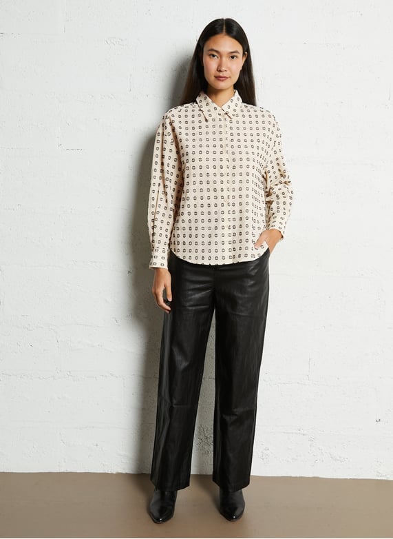 Pantalon droit effet cuir - Look 5