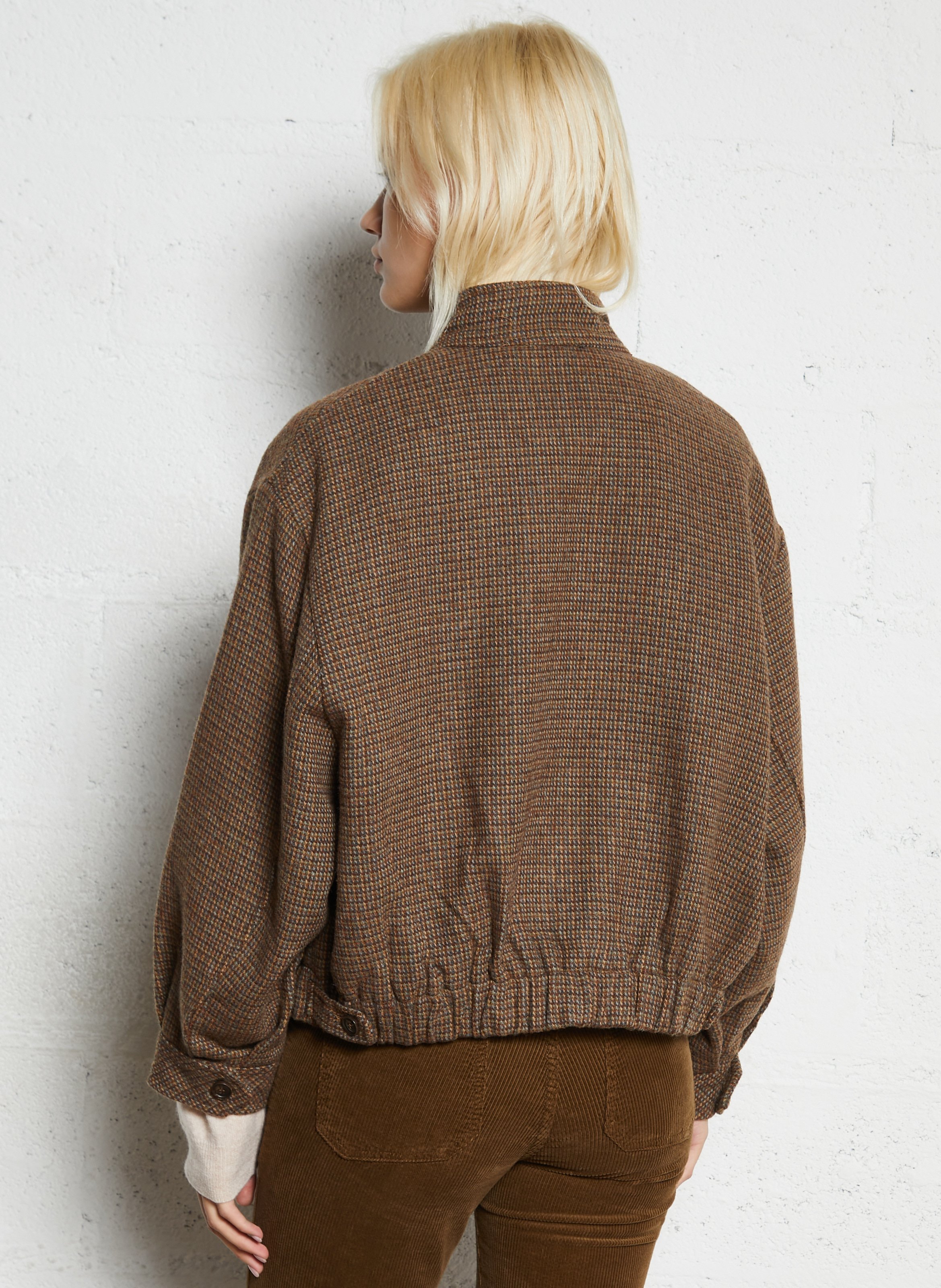 Veste ample imprimée à boutons SEE U SOON Marron