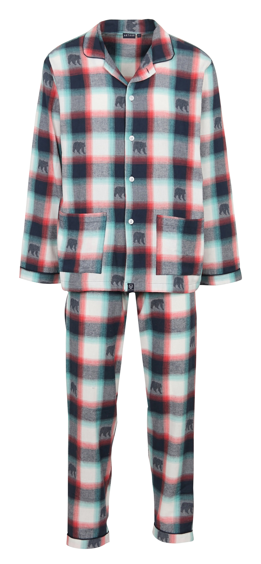 Pyjama à carreaux en coton ARTHUR Bleu