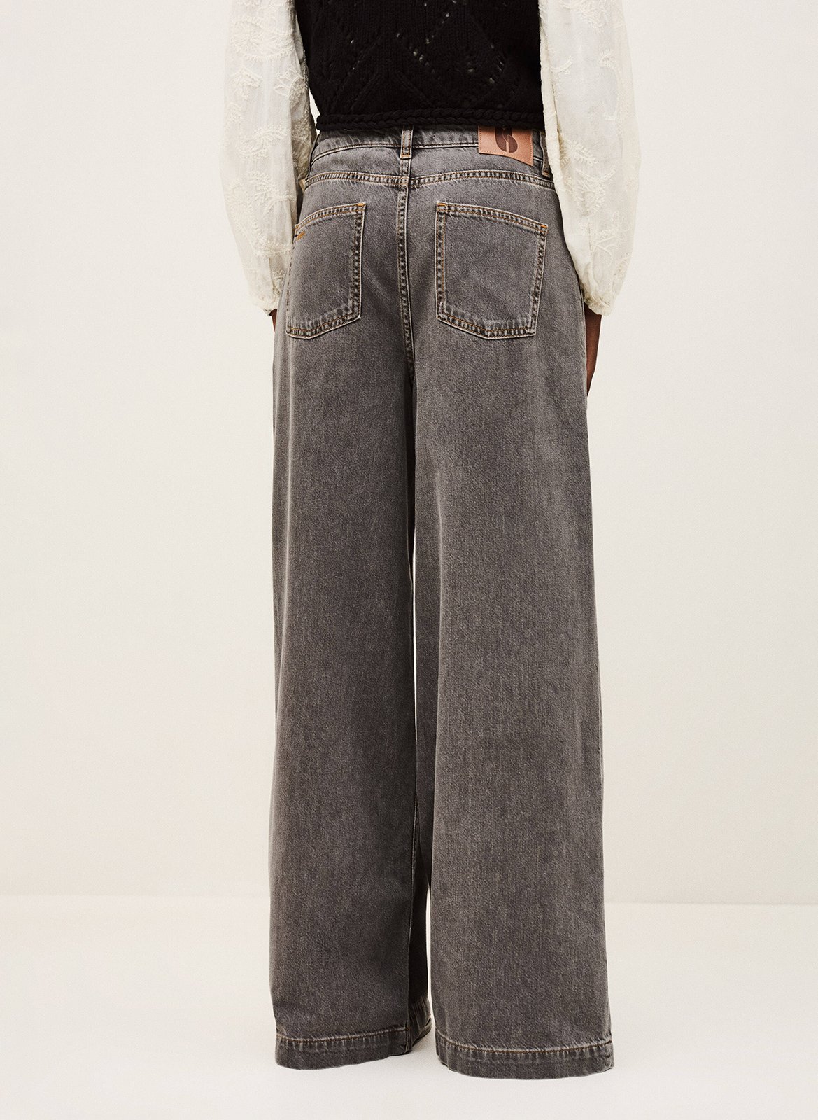 Jean large en coton BA&SH Noir