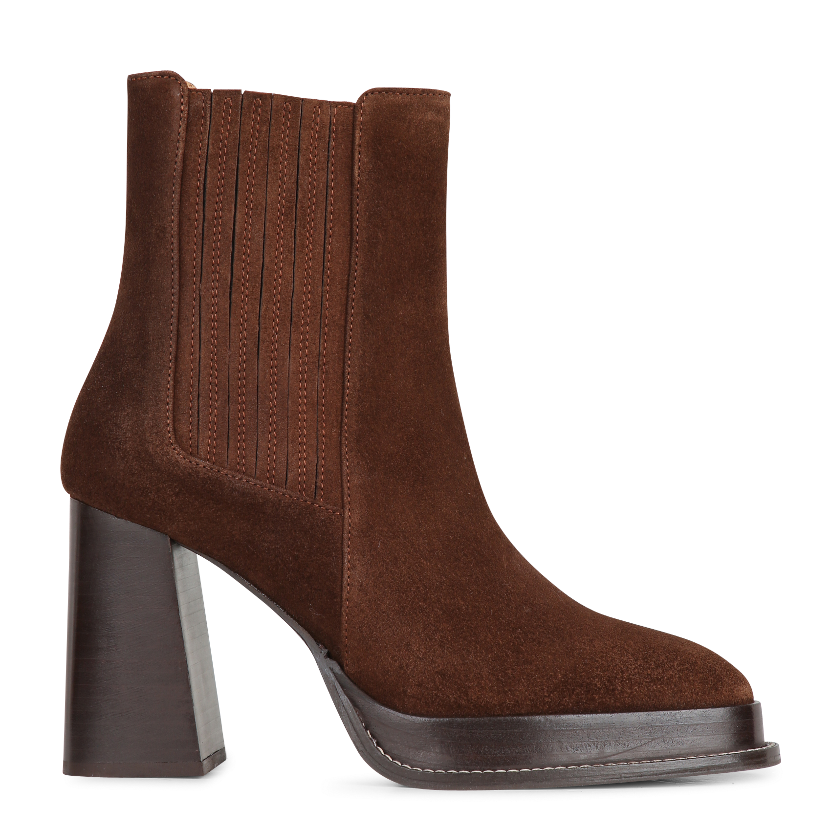 Bottines en cuir velours BOBBIES Marron