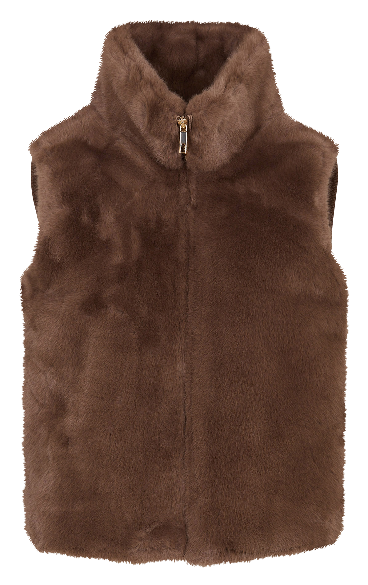 Sleeveless zipped jacket ZAPA Brown