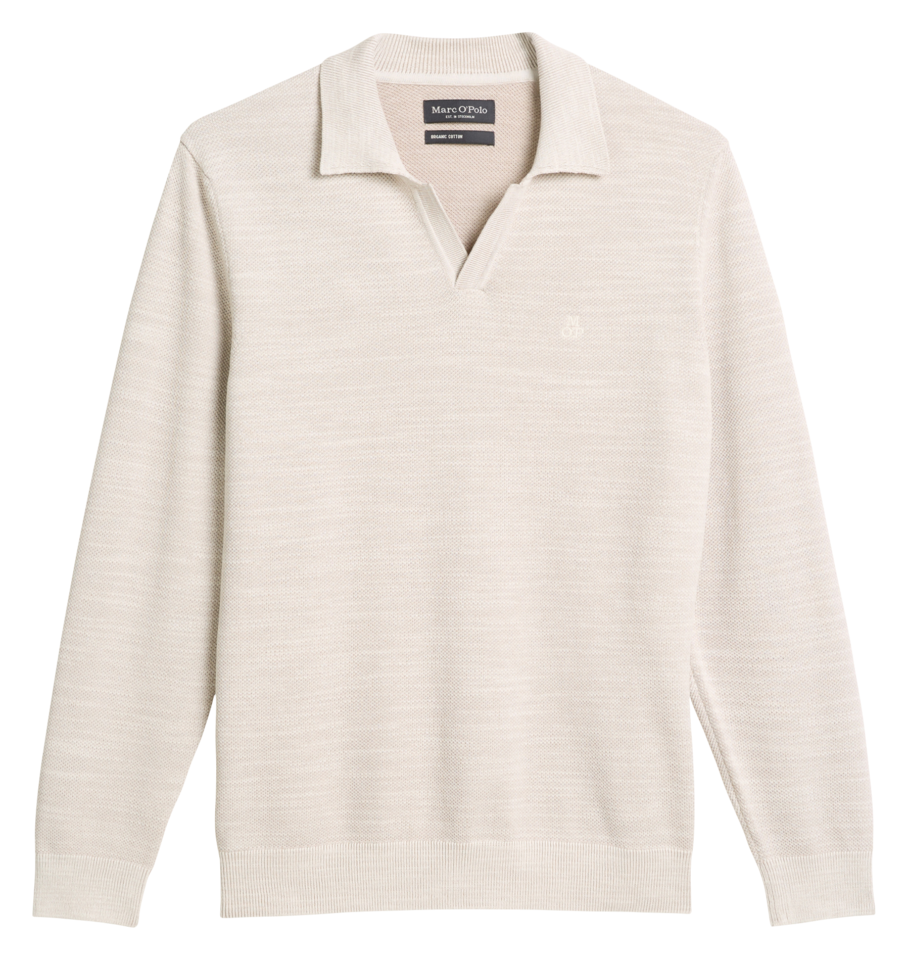 Pull col V en coton MARC O'POLO Blanc