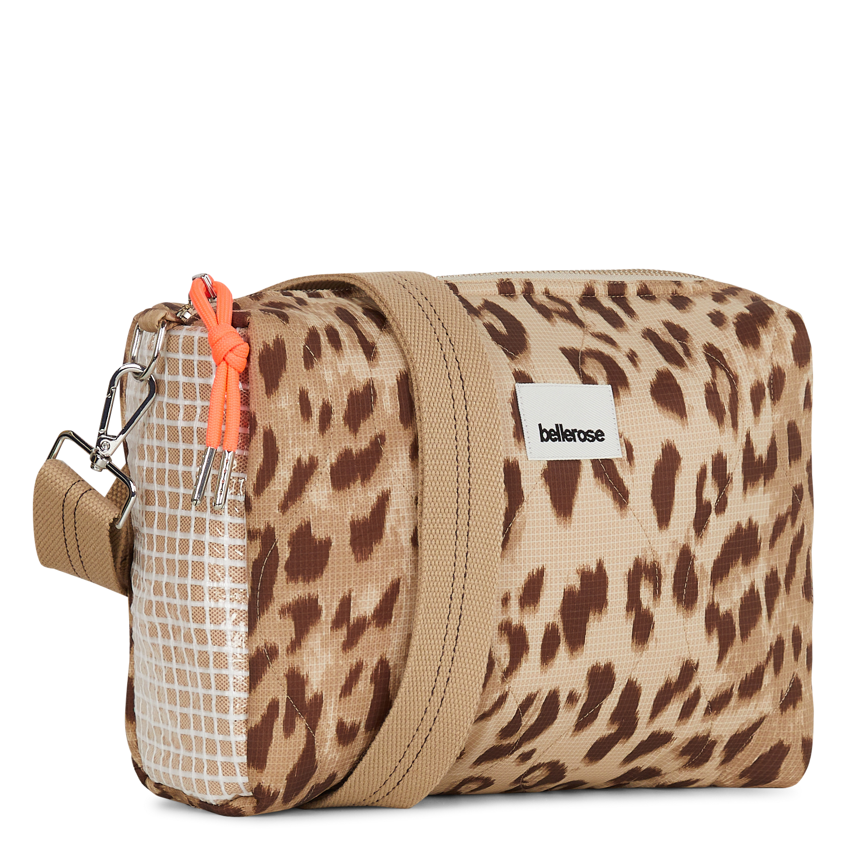 Leopard Umhängetasche mit Reißverschluss BELLEROSE Grau