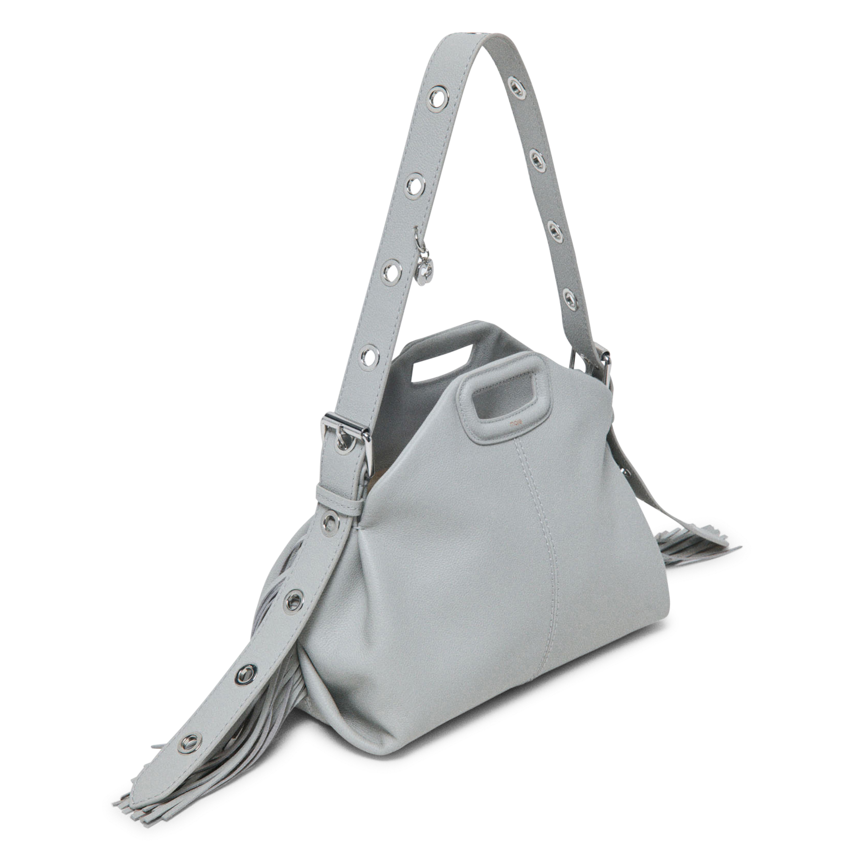 Dori leather shoulder bag MAJE Grey