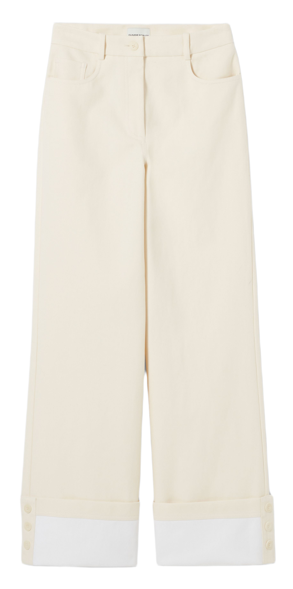 Jean droit en coton CLAUDIE PIERLOT Beige