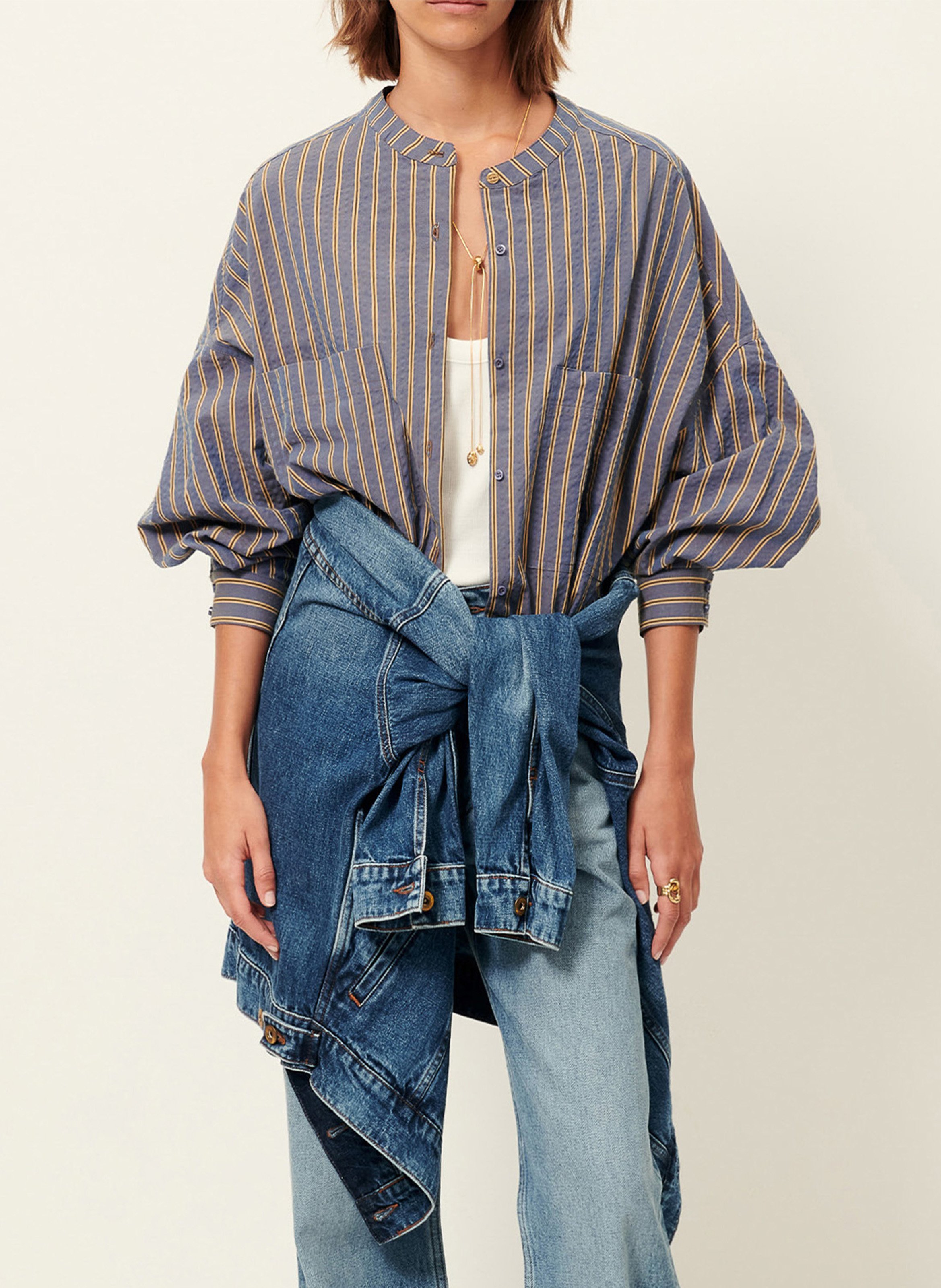 Round neck striped shirt SESSUN