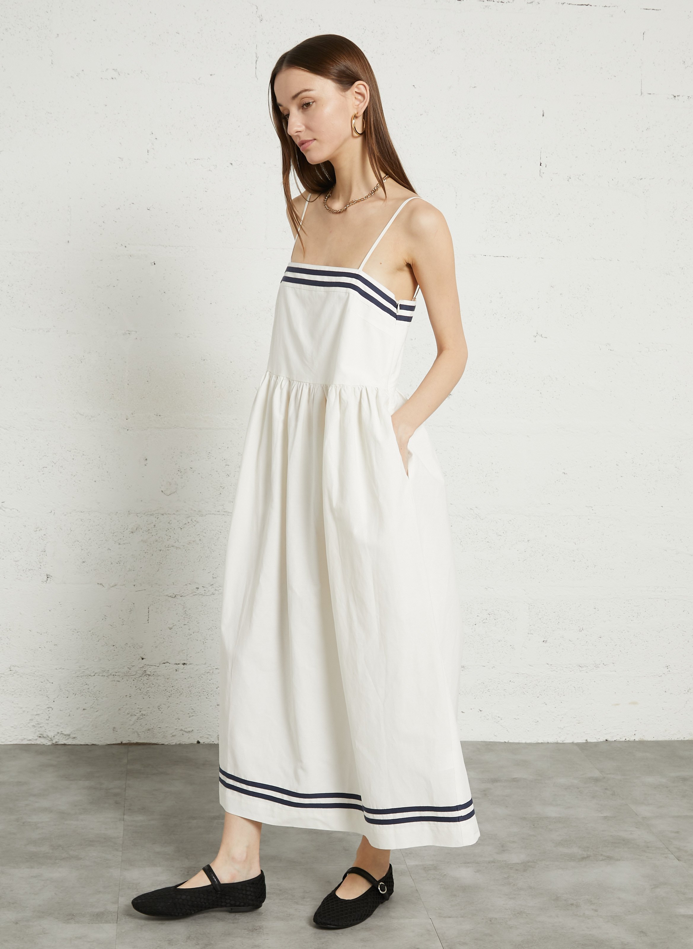 Lange jurk THE TINY BIG SISTER Wit