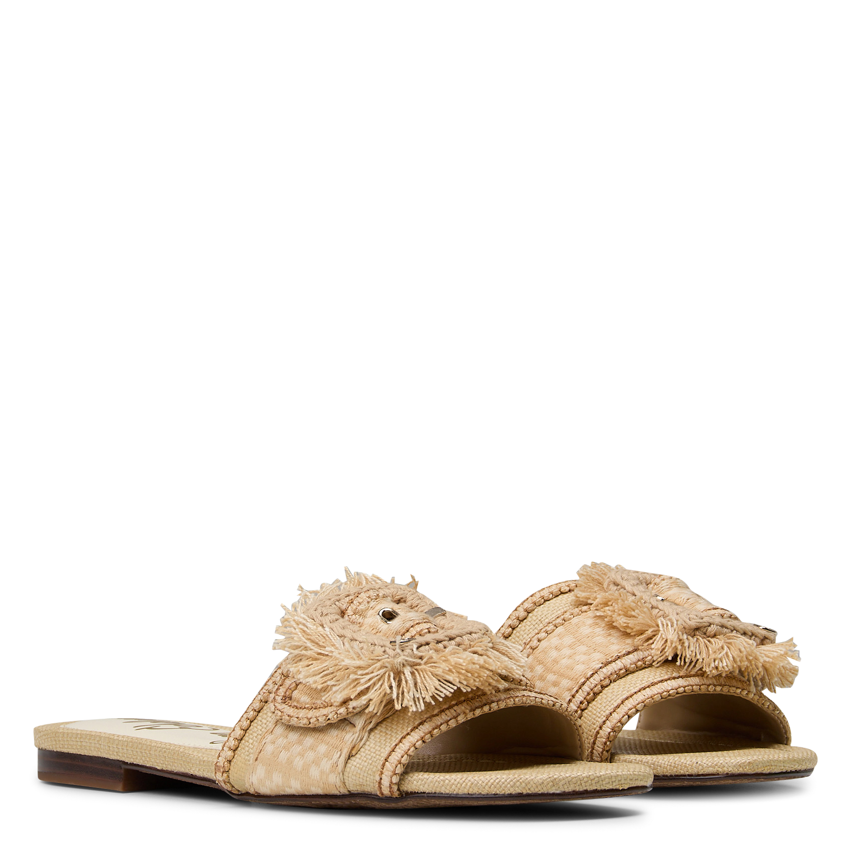 Flache Mules aus Bast SAM EDELMAN Beige