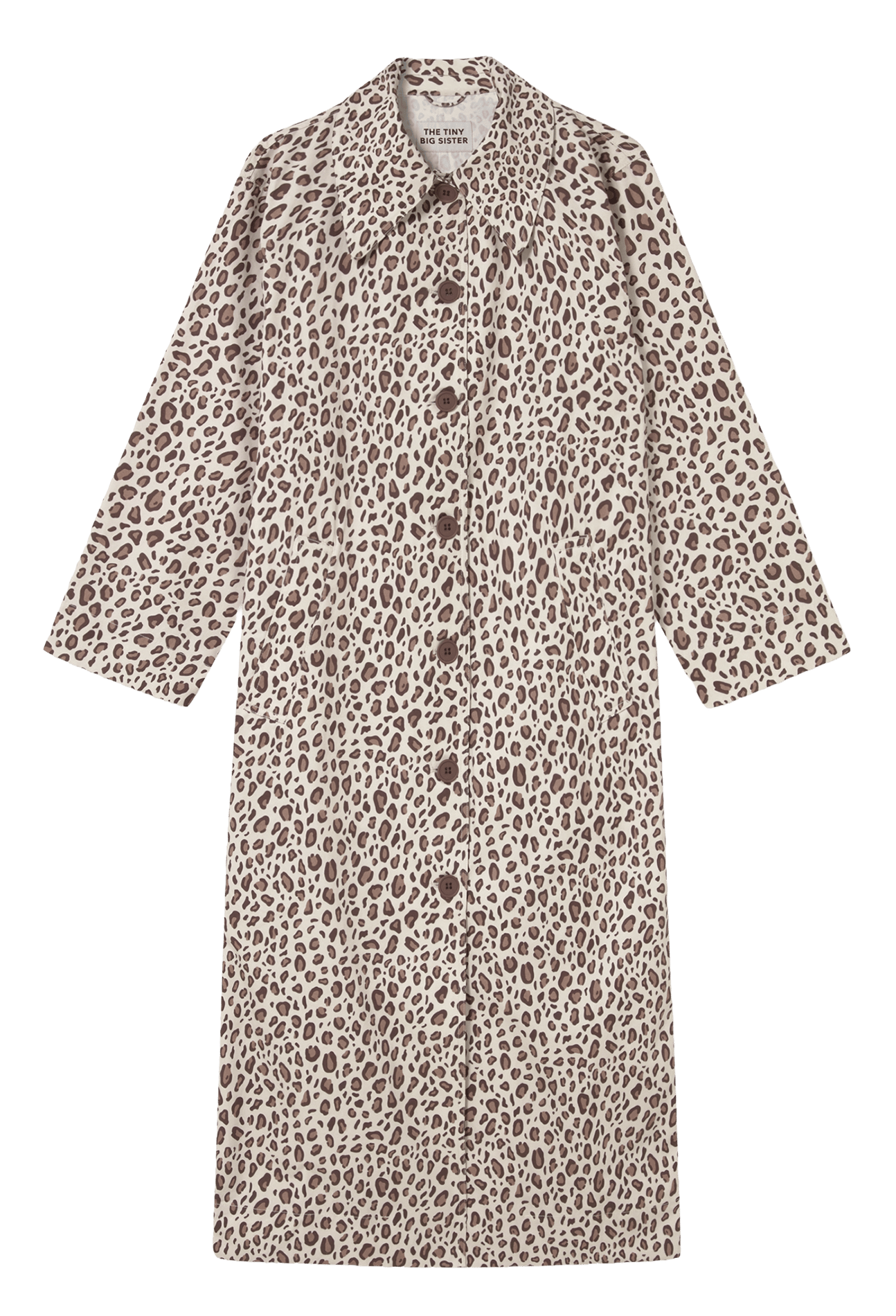 Manteau col classique imprimé THE TINY BIG SISTER Beige