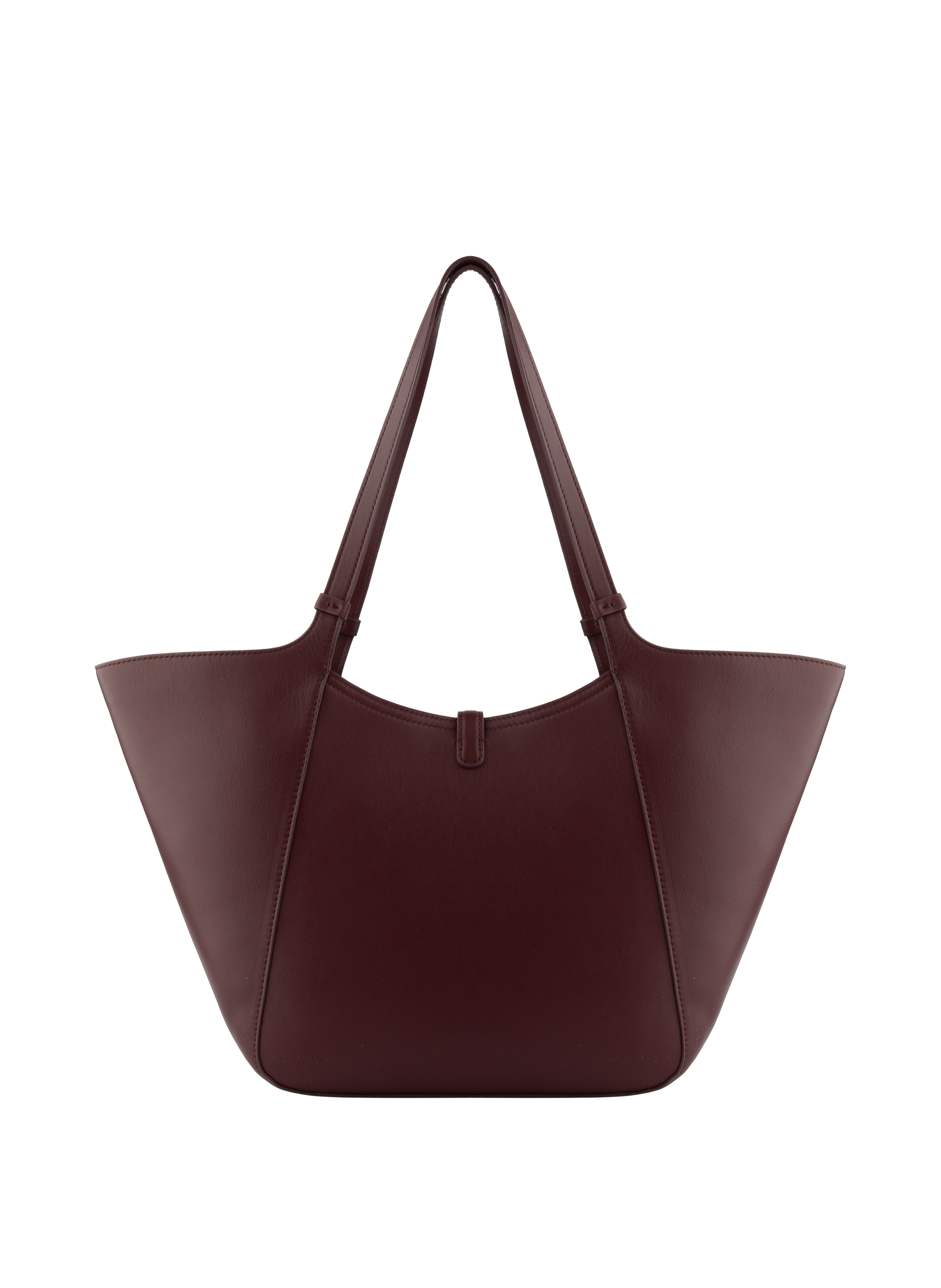 Calfskin leather shoulder bag POURCHET Red