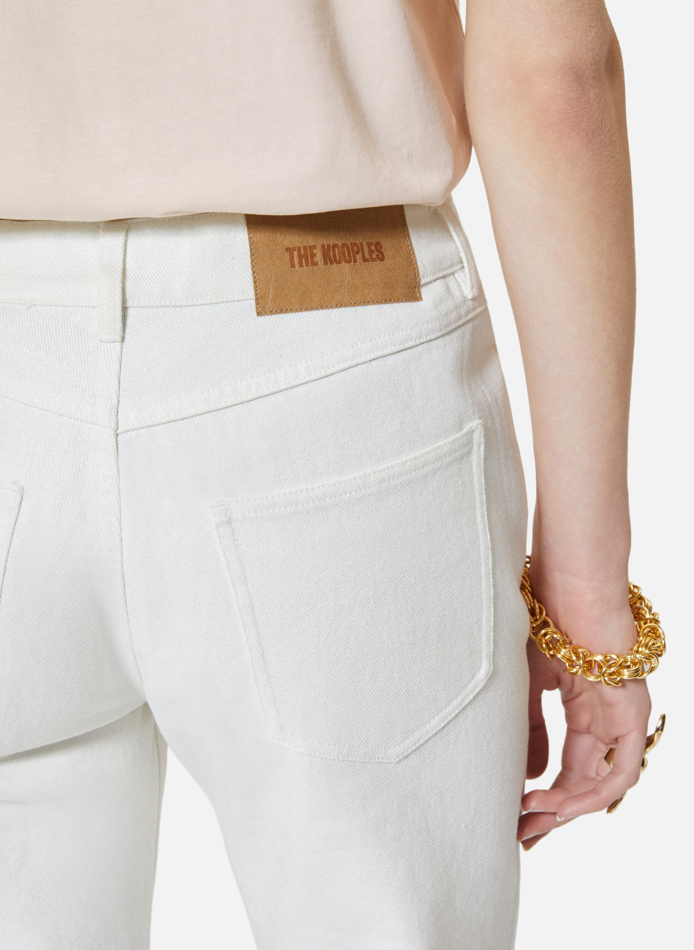 Coated slim jeans THE KOOPLES White
