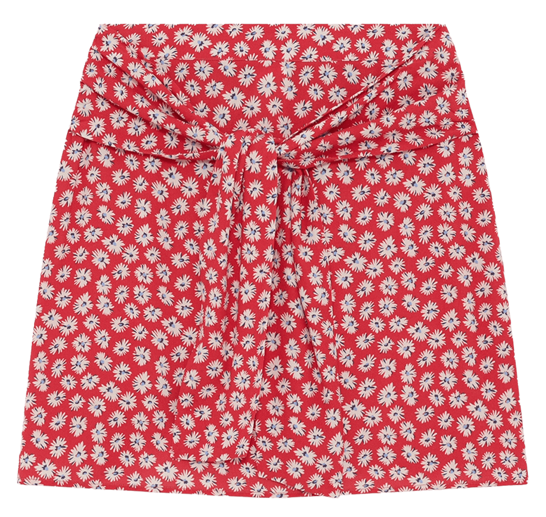 Gerade geschnittener Kurzrock mit Print CAROLL Rot