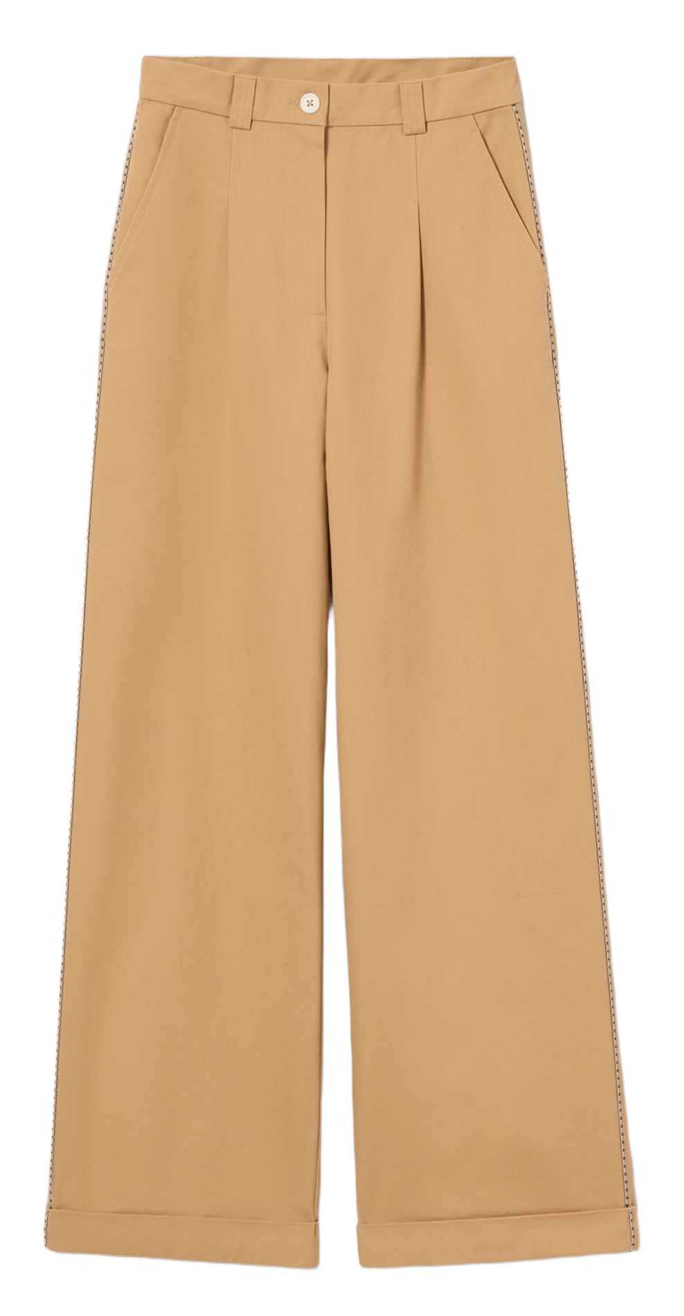 Wijde broek met hoge taille CLAUDIE PIERLOT Beige