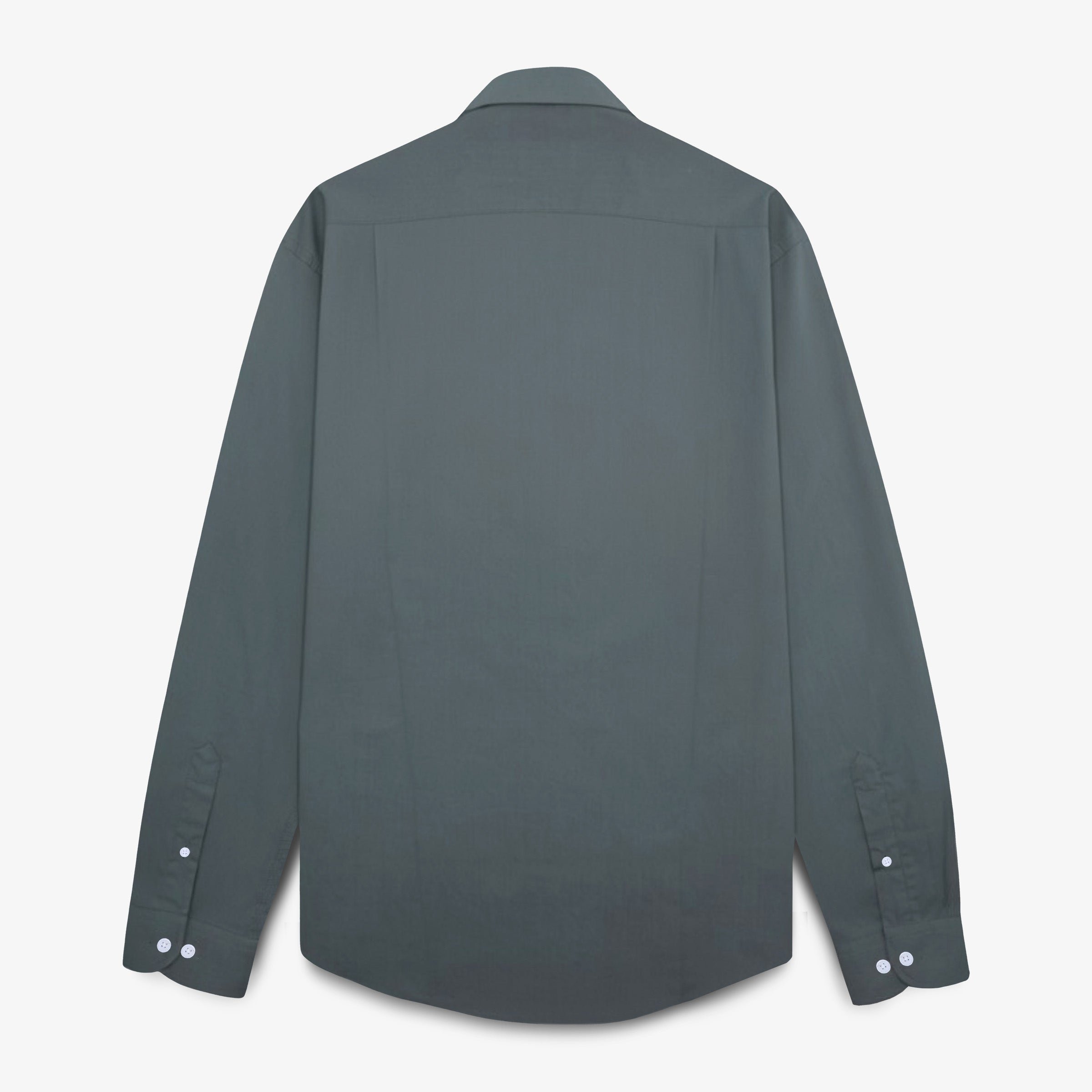 Khaki long-sleeve cotton shirt SERGE BLANCO Grey