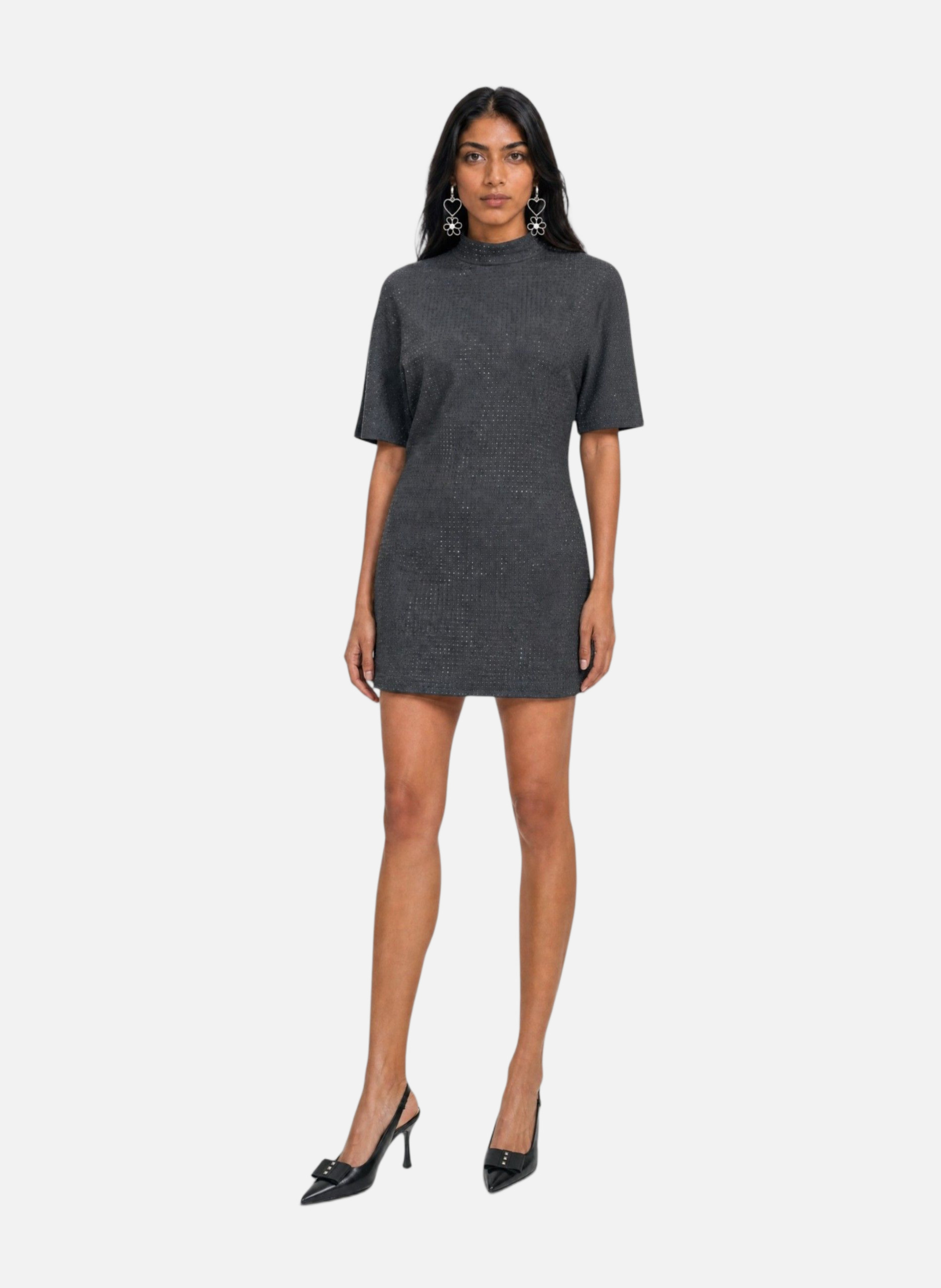 Short embellished dress THE KOOPLES Grey