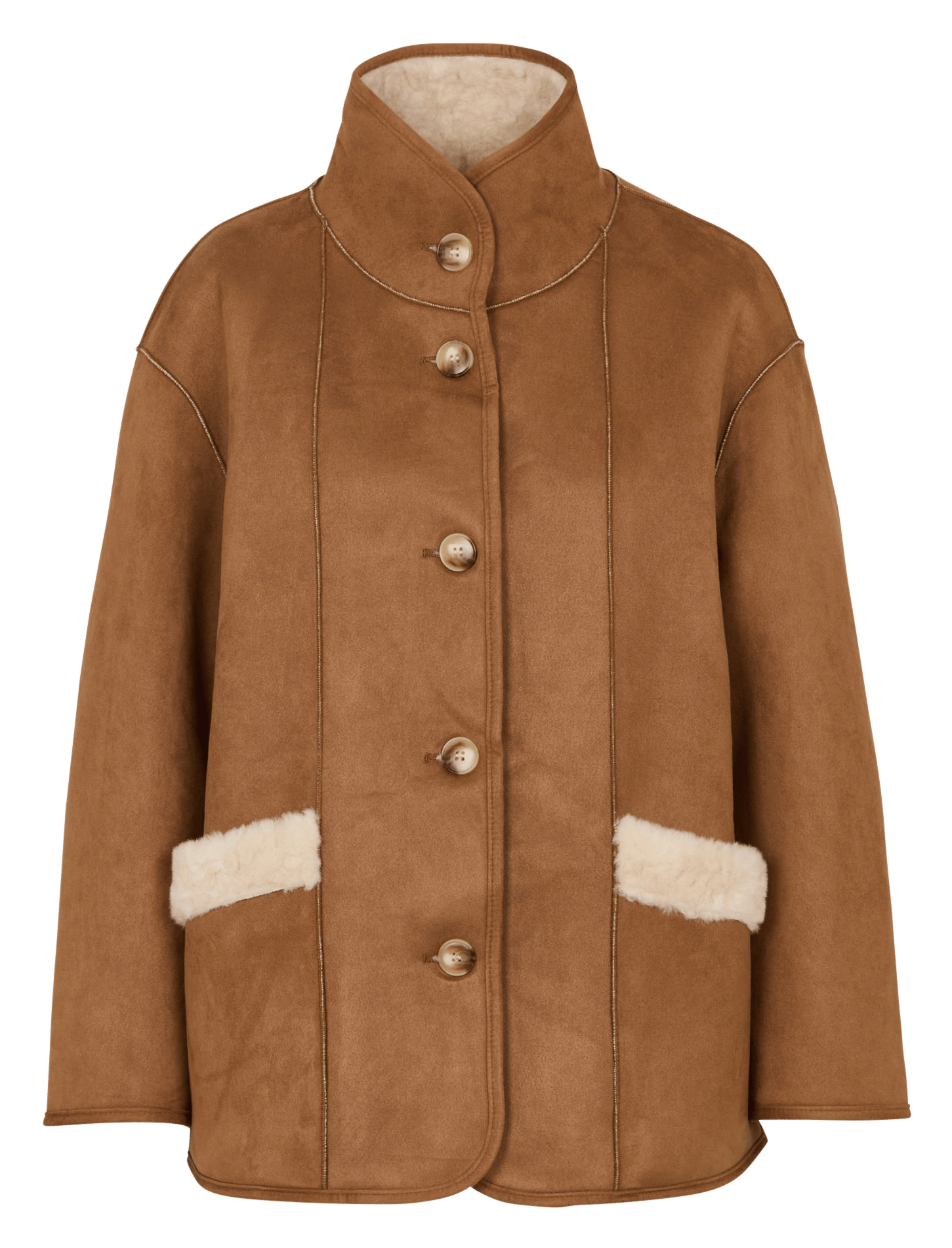 Manteau ample réversible col montant THE KORNER Jaune