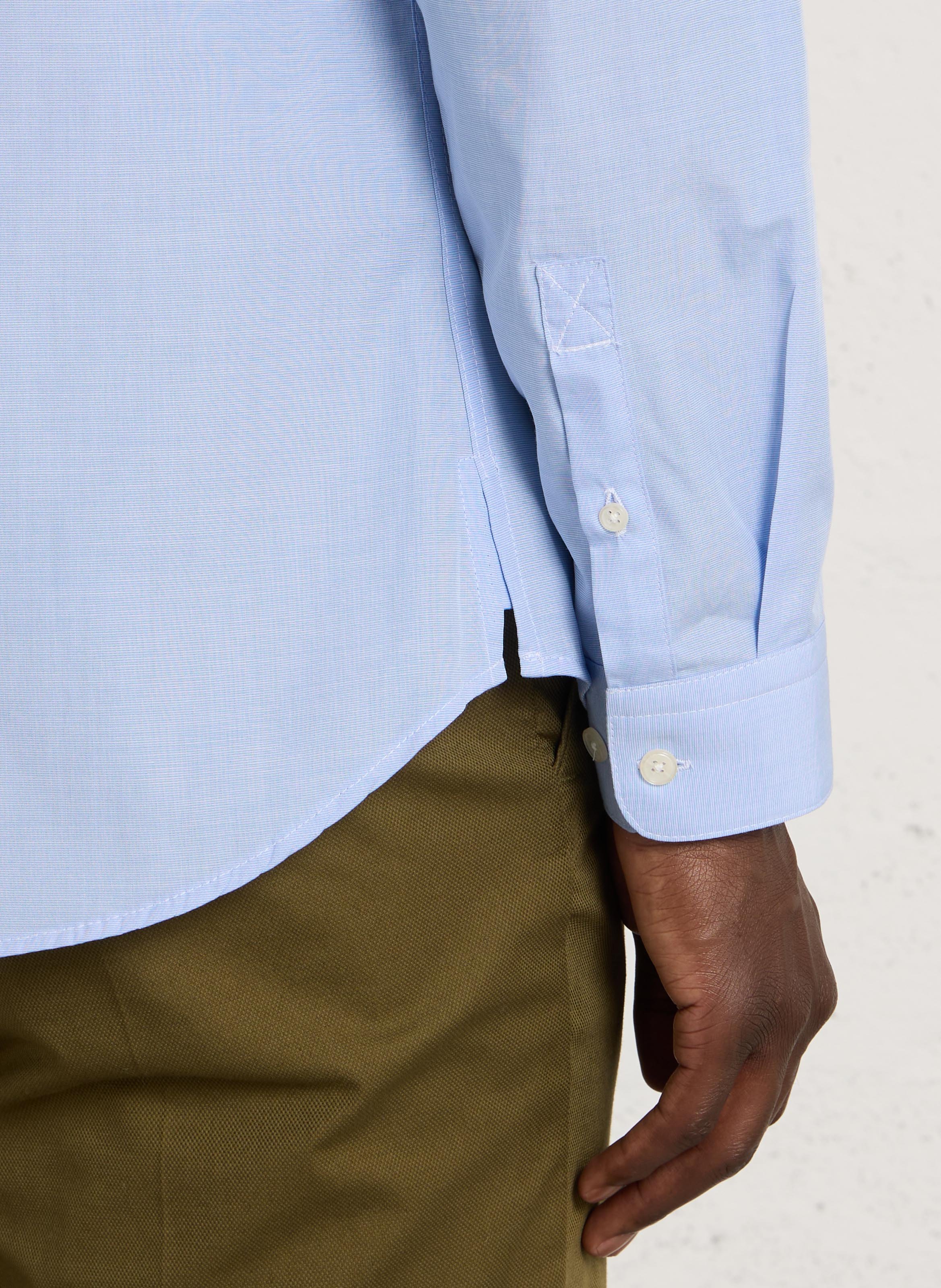Slimfit-Hemd aus Baumwolle AU PRINTEMPS PARIS Blau