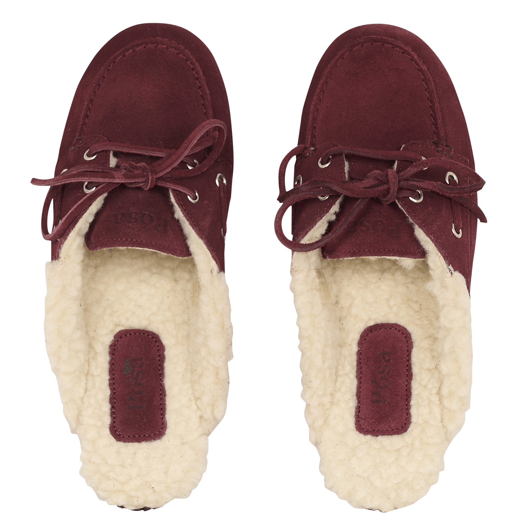 Leather boat shoes POSA Red