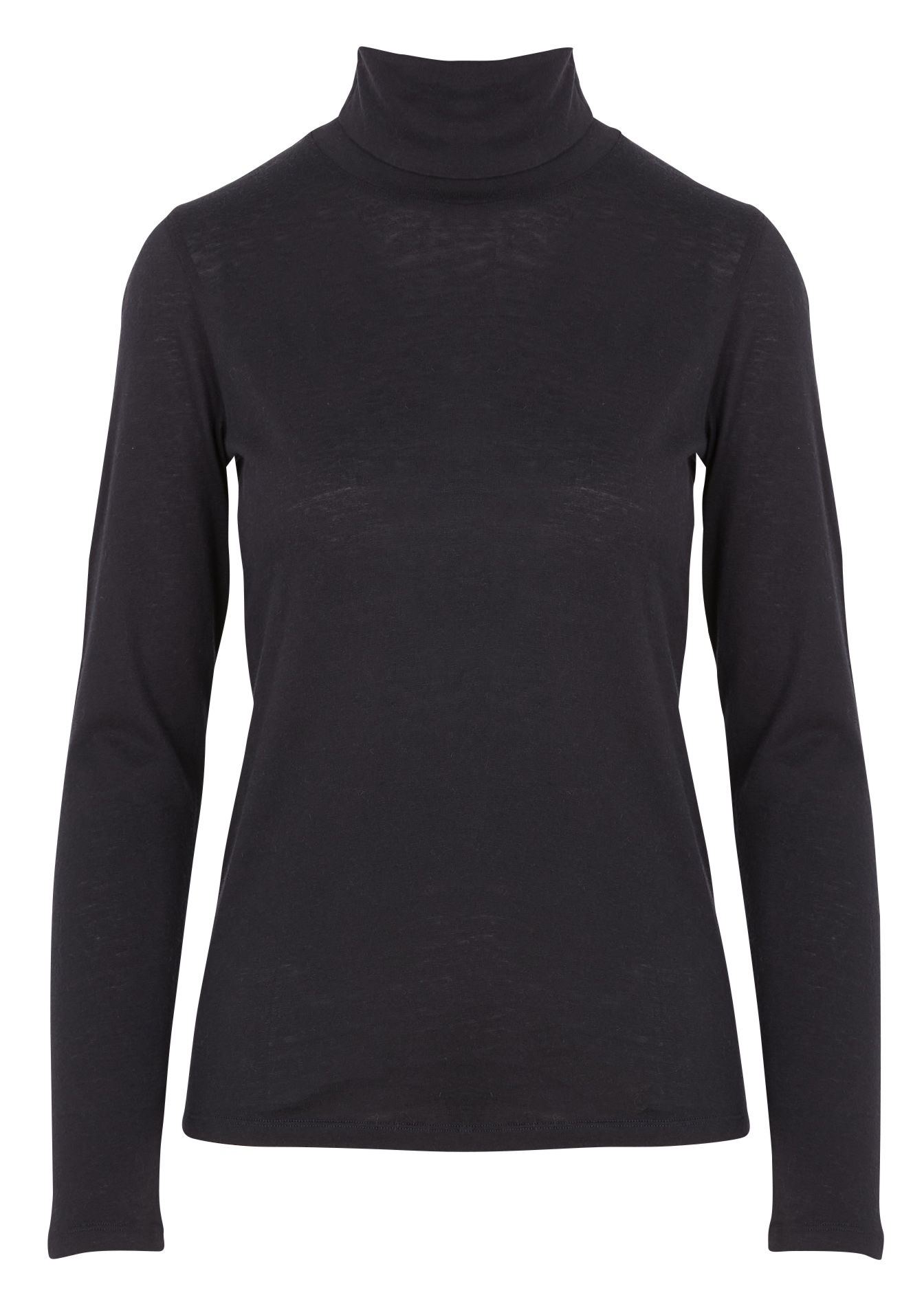 Tee-shirt col roulé en coton et cachemire MAJESTIC FILATURES Bleu