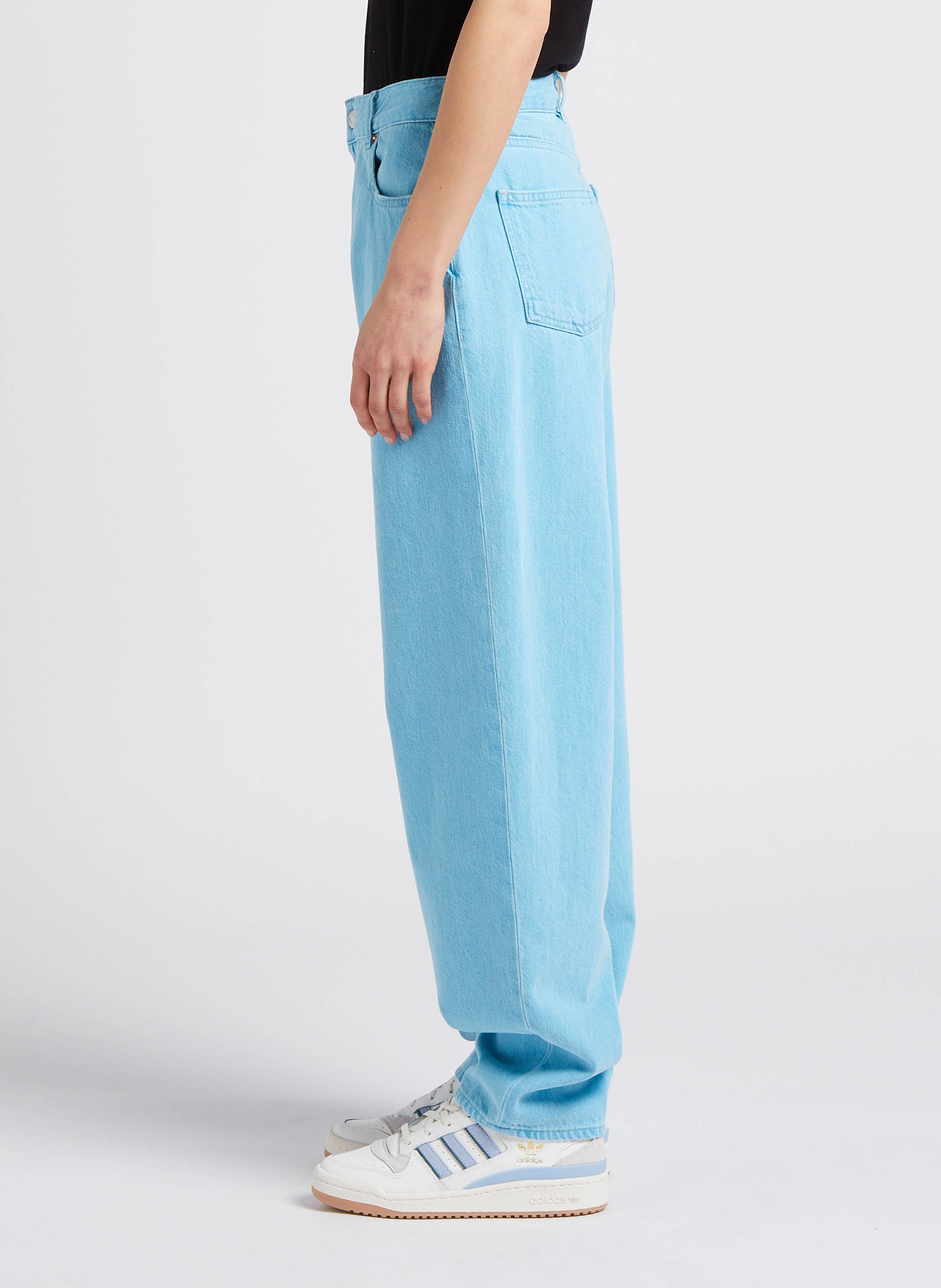 High-rise wide-leg cotton jeans BELLEROSE Blue