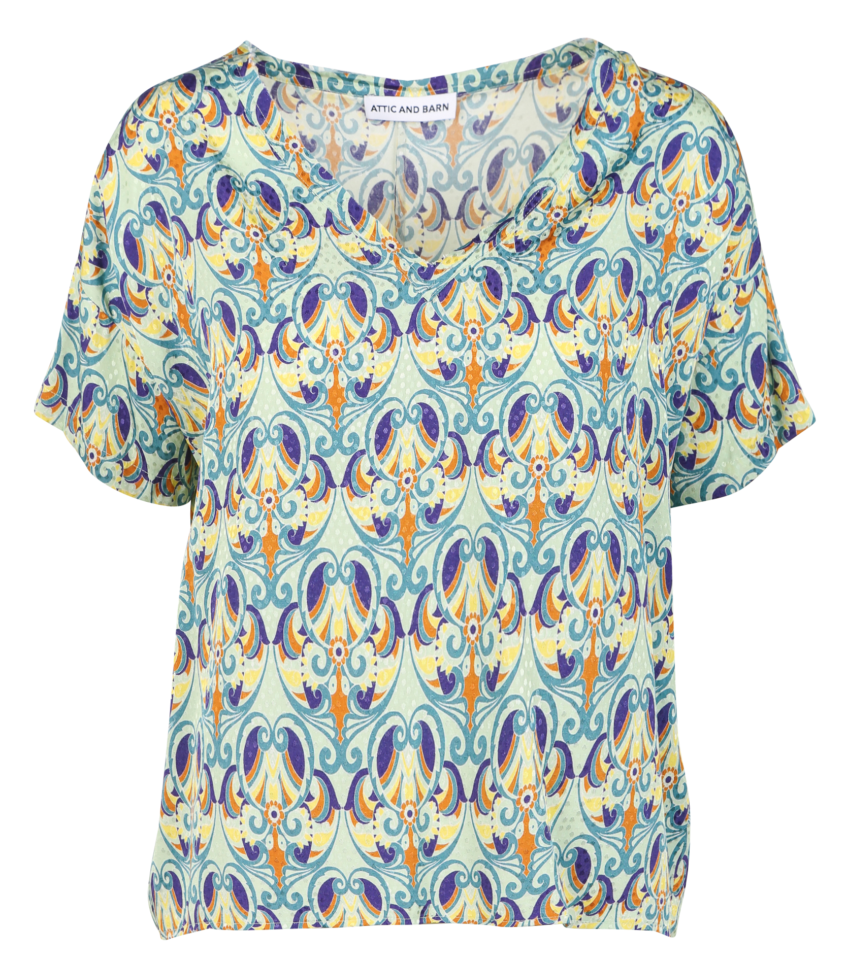 Tee-shirt ample imprimé en jacquard  ATTIC AND BARN Vert