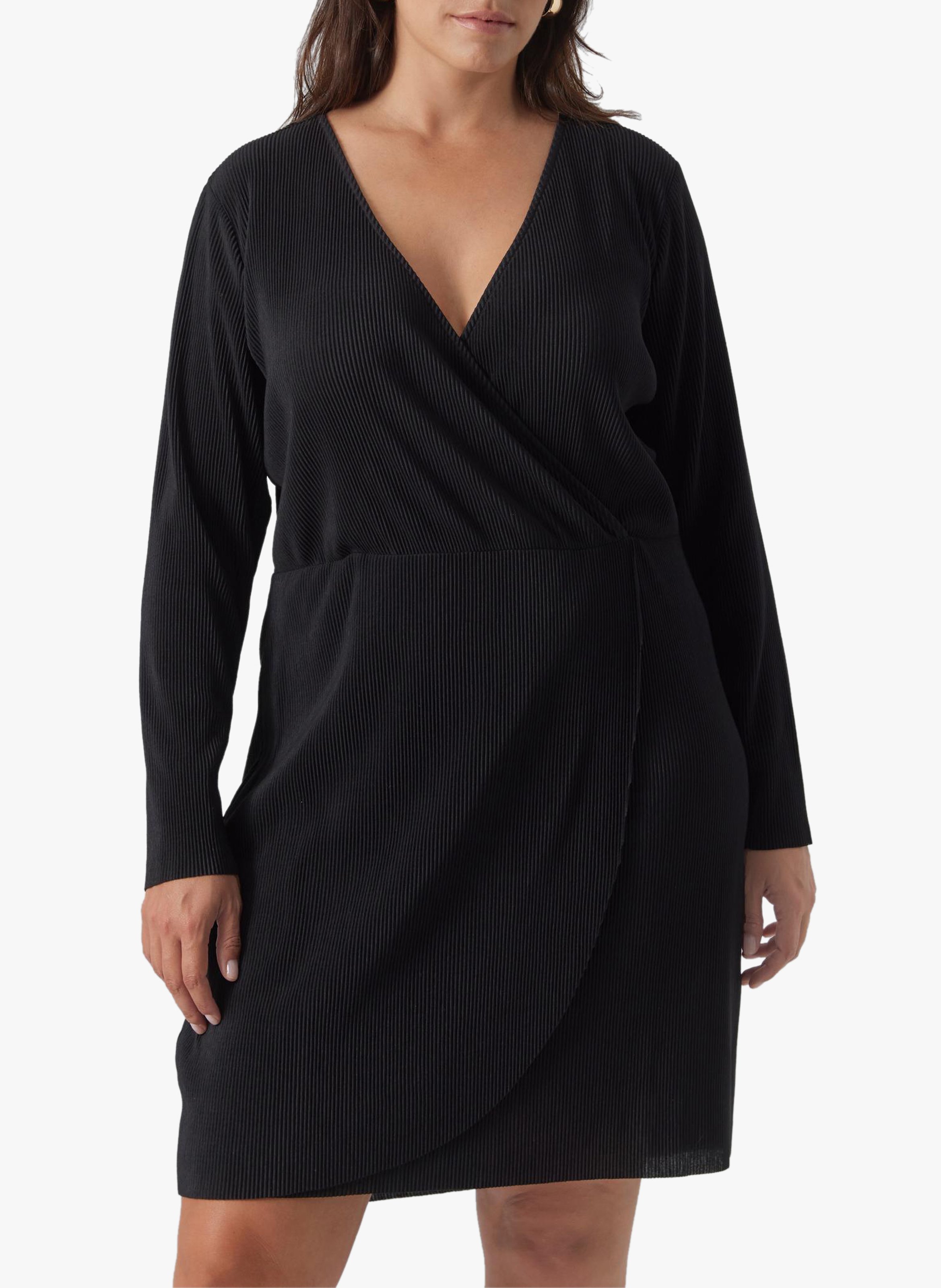Korte jurk met V-hals VERO MODA CURVE Zwart