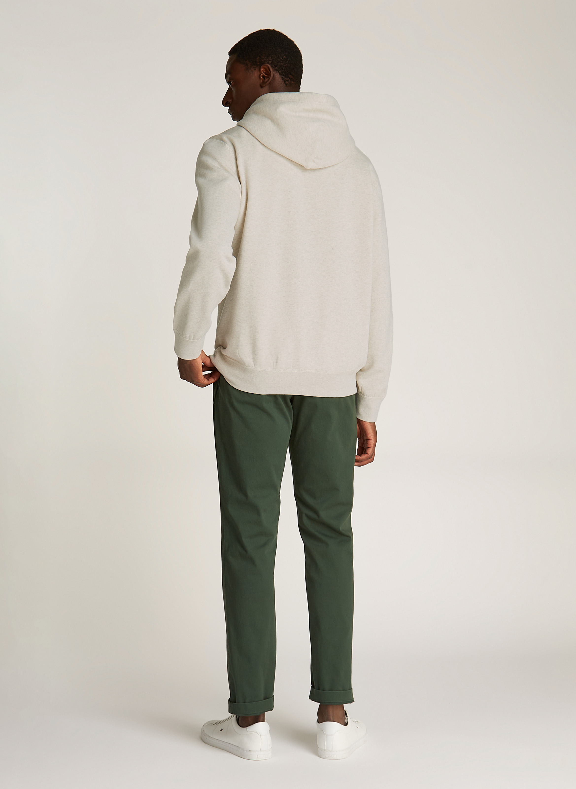 Cotton-blend hooded sweatshirt TOMMY HILFIGER Beige