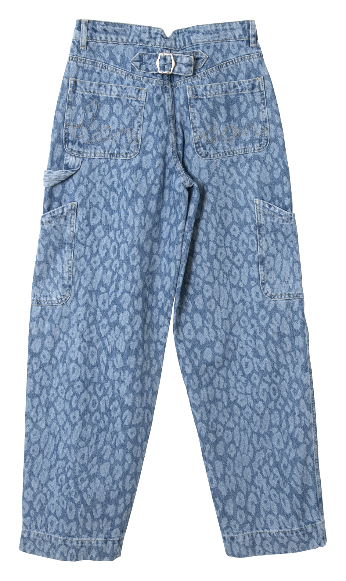 Leopard print cargo jeans DAMSON MADDER Blue
