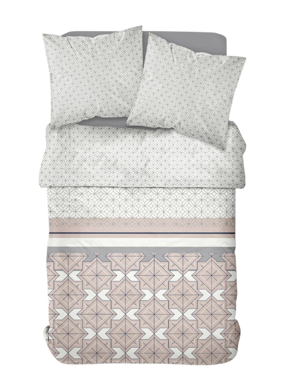 Printed cotton bed set TODAY LINGE DE MAISON White