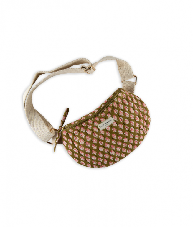 Printed canvas waist bag BINDI ATELIER