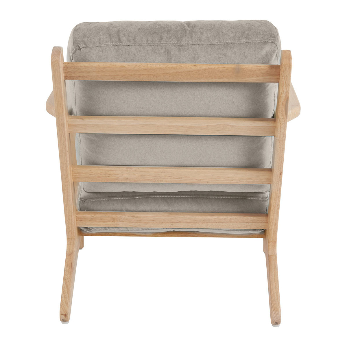 Fauteuil en velours BLANC D'IVOIRE Gris