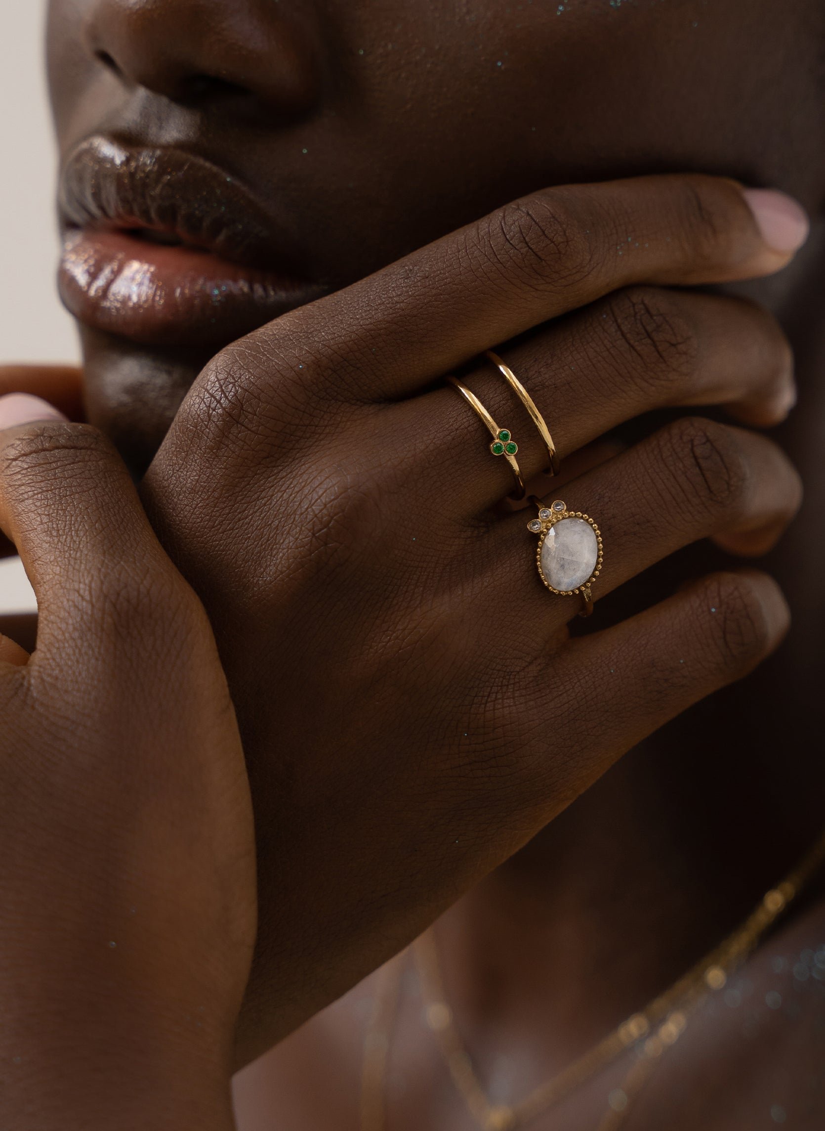 Bague fine thalassa AEC Paris Blanc