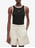 Fitted tank top with contrast edges ROUGE EDIT