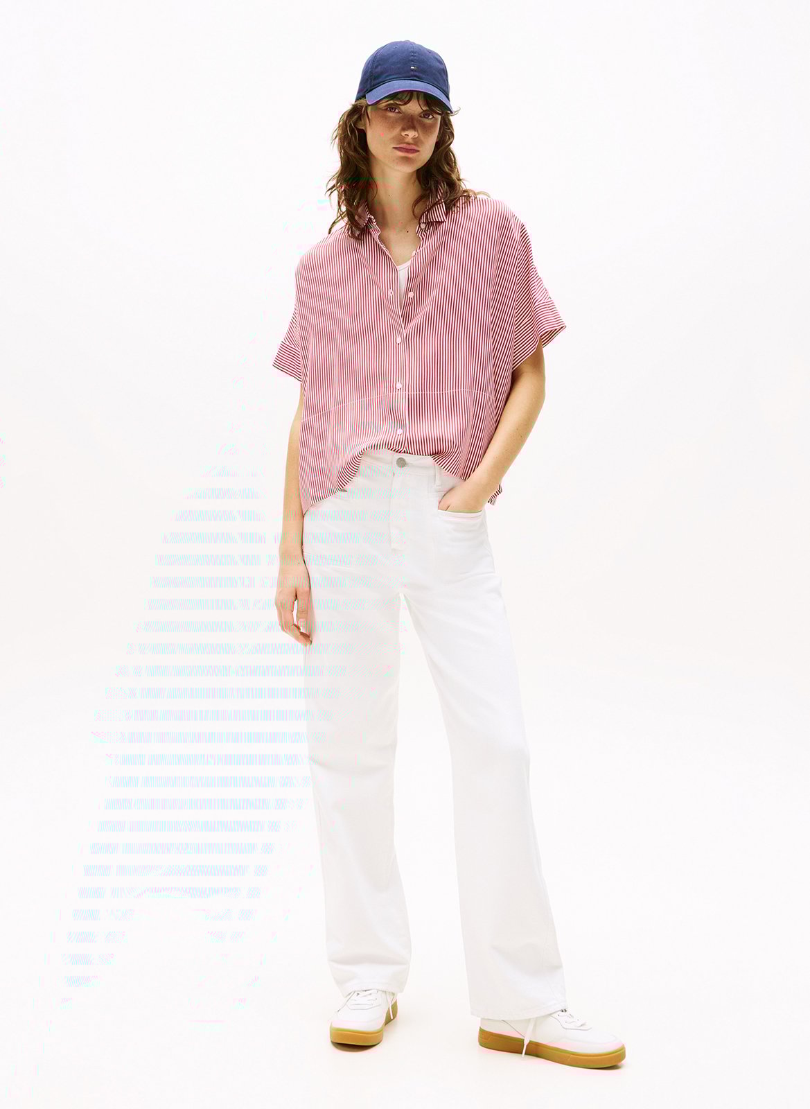 Striped straight shirt TOMMY HILFIGER Red