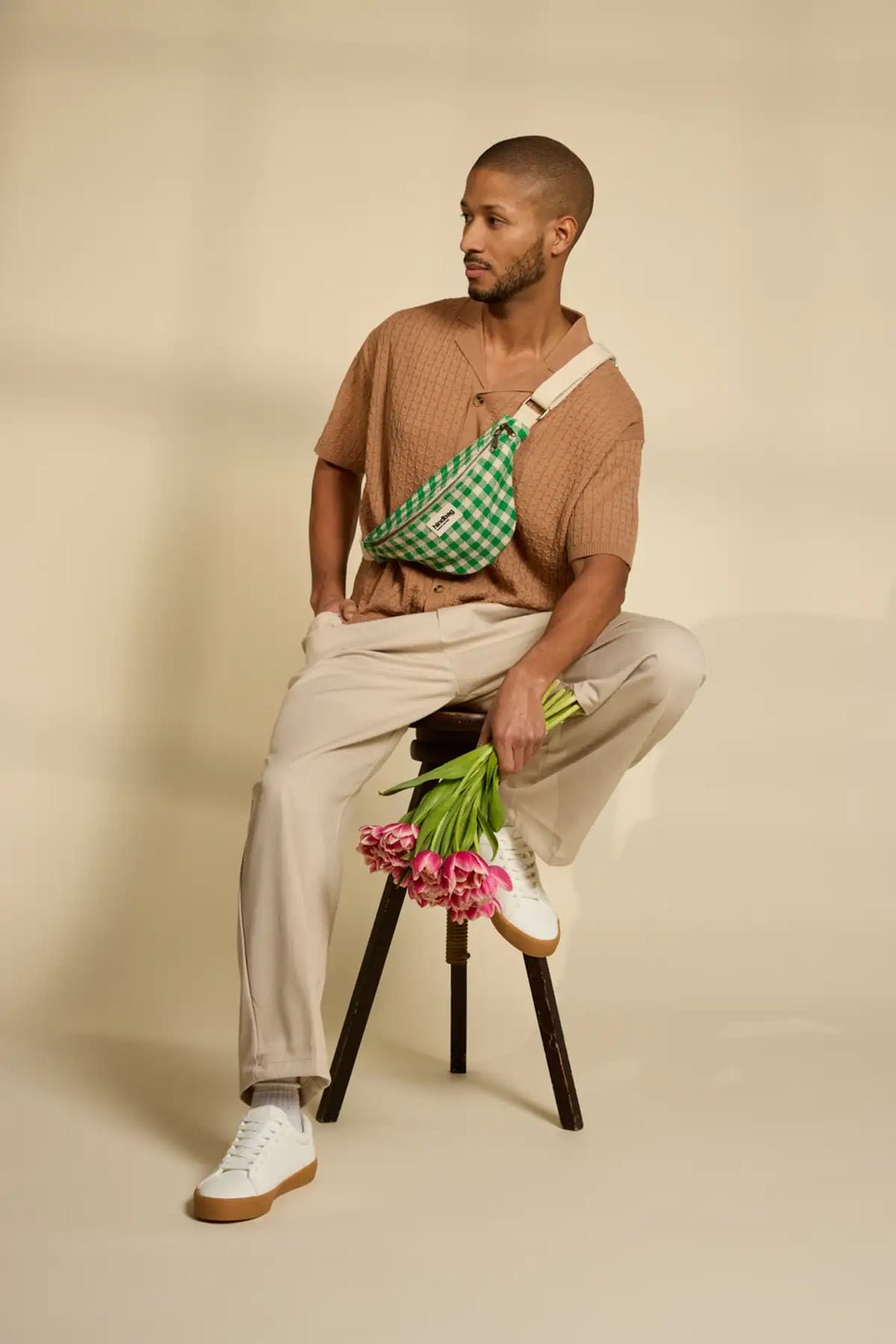 Cotton waist bag HINDBAG Green