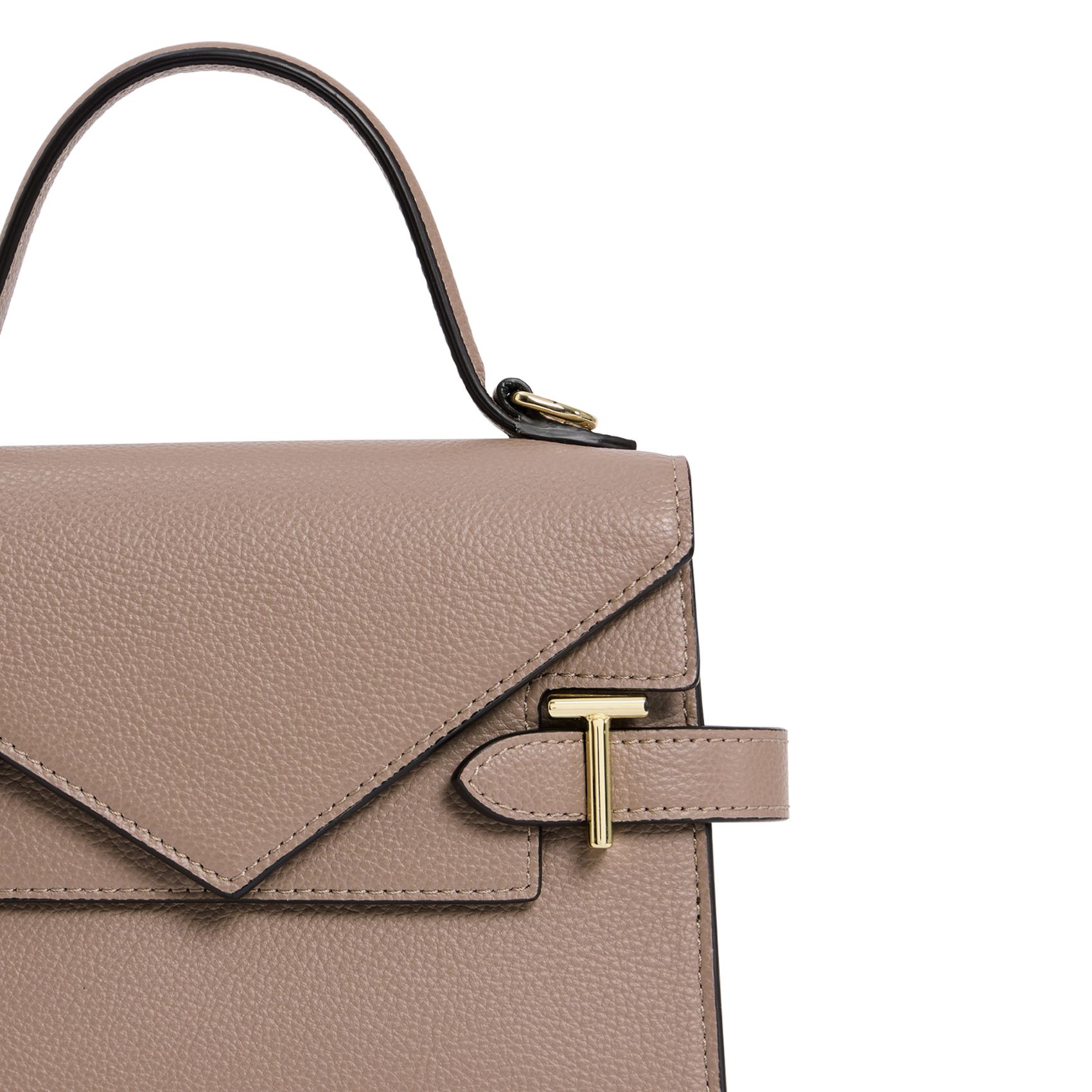 A-line leather skirt LE TANNEUR Grey