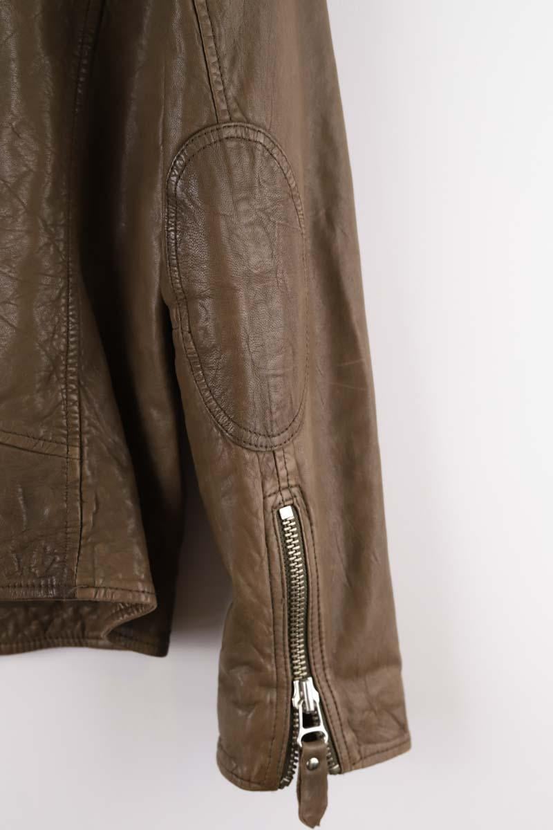 Leather jacket ISABEL MARANT ÉTOILE - SECONDE MAIN Khaki