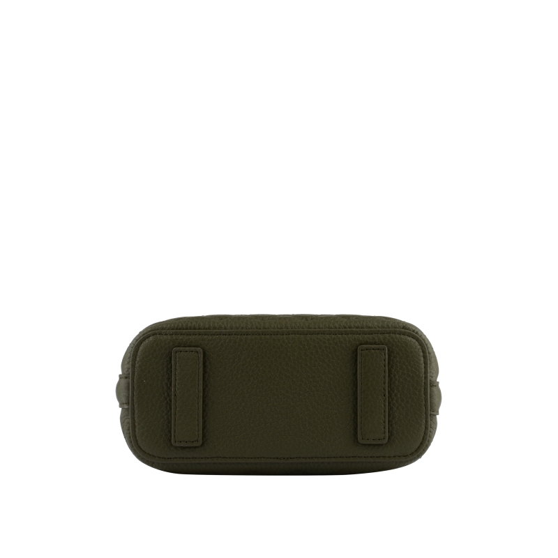 Satchel - cowhide leather POURCHET Khaki