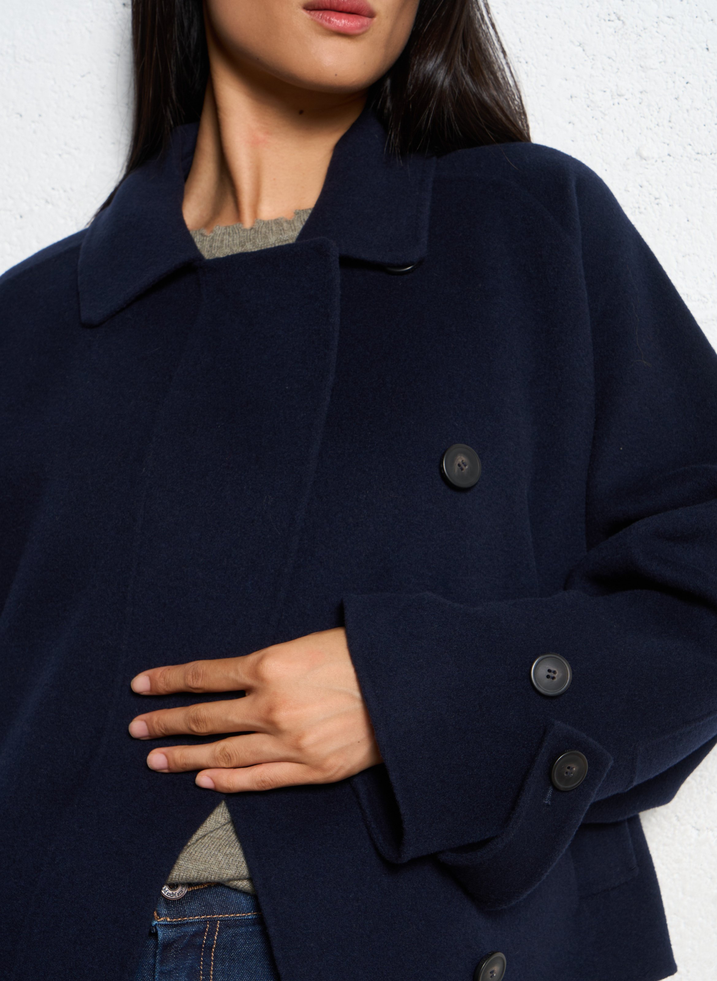 Classic-collar wool jacket  MAX MARA WEEK END Blue