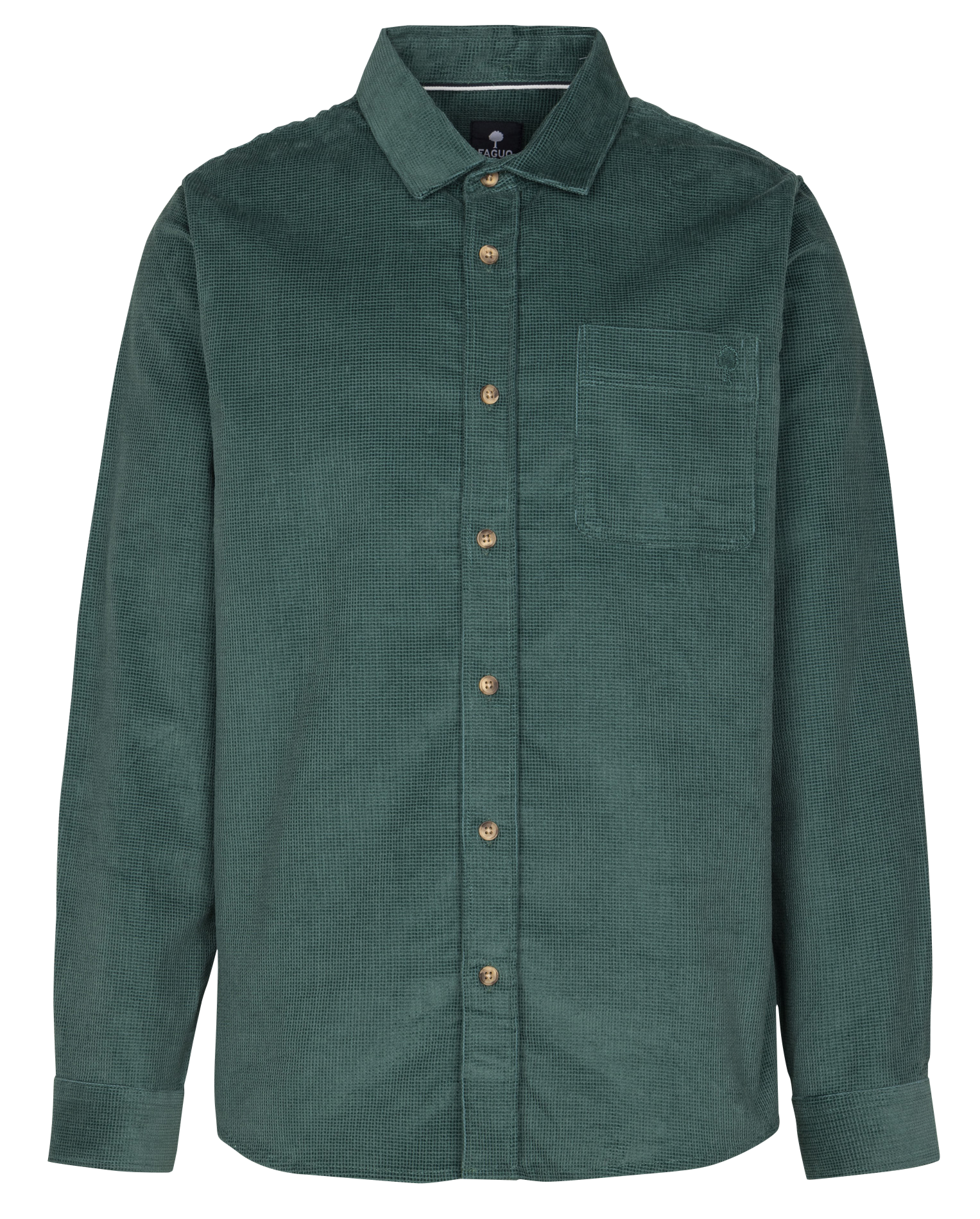 Surchemise col classique en coton FAGUO Vert