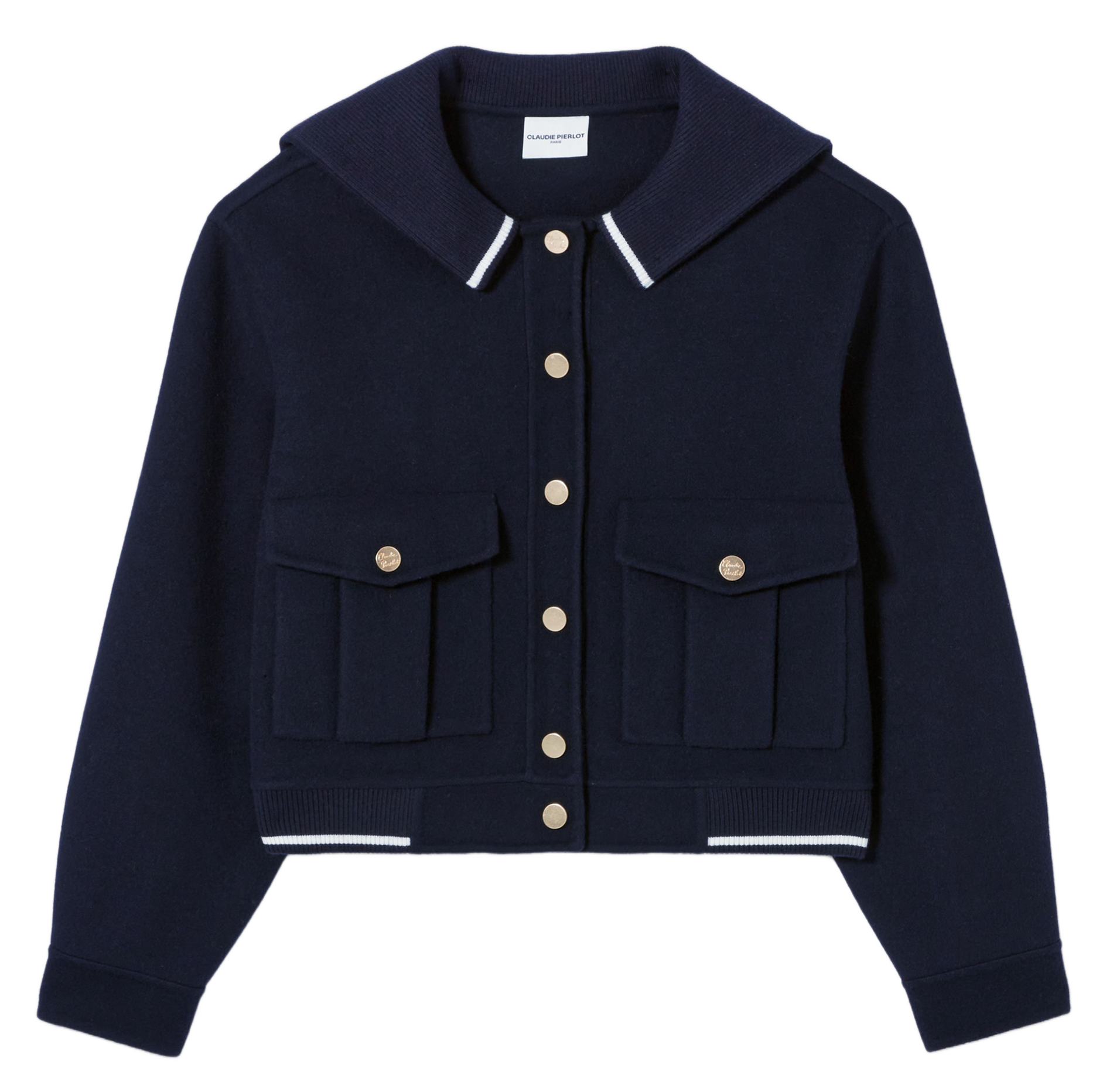 Veste en laine mélangée CLAUDIE PIERLOT Bleu